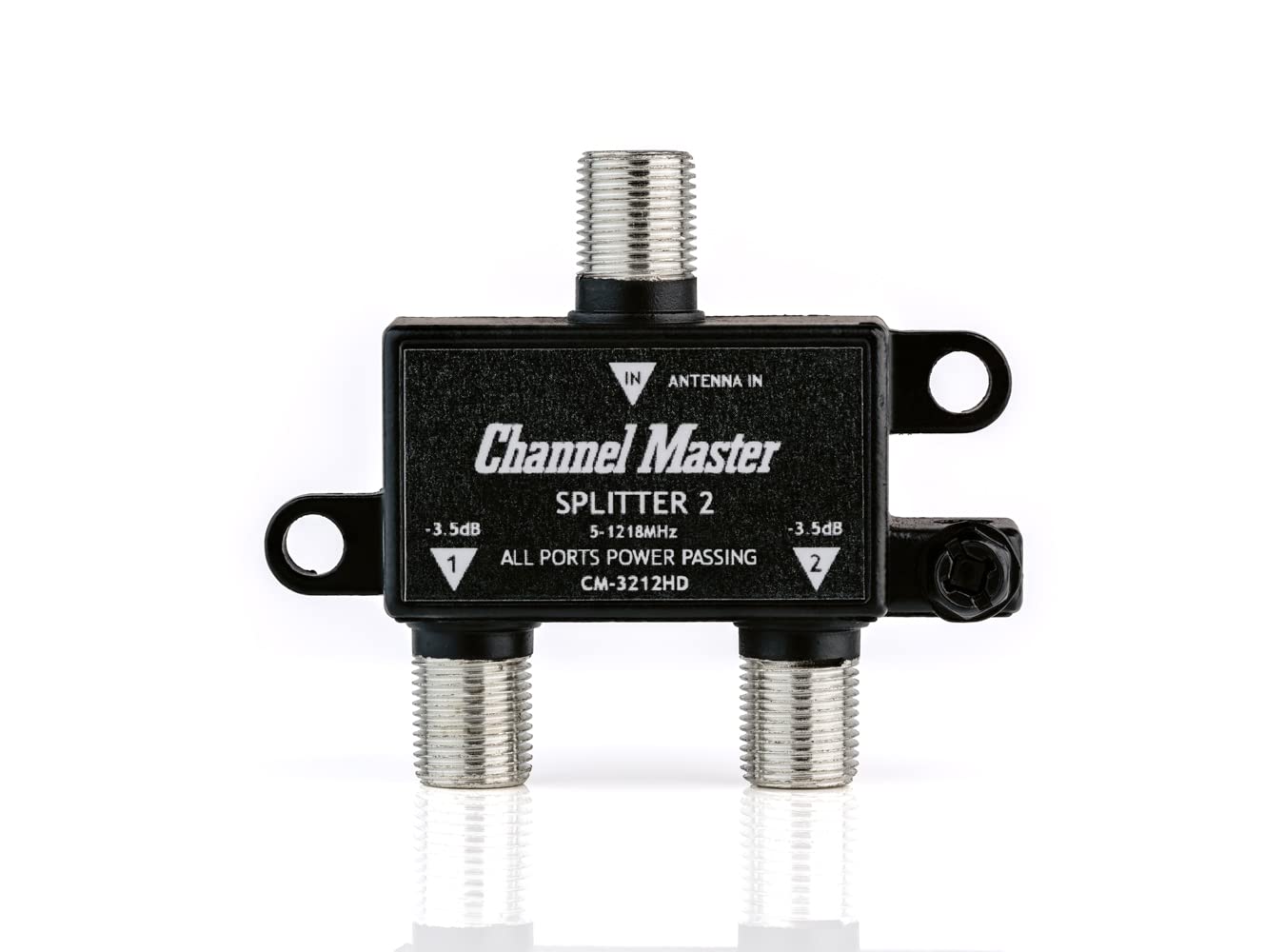 Channel Master 2 2-Way 2 Splitter | Splitter Distributes Digital HDTV Antenna Signal to TVs, One Input and Two Outputs