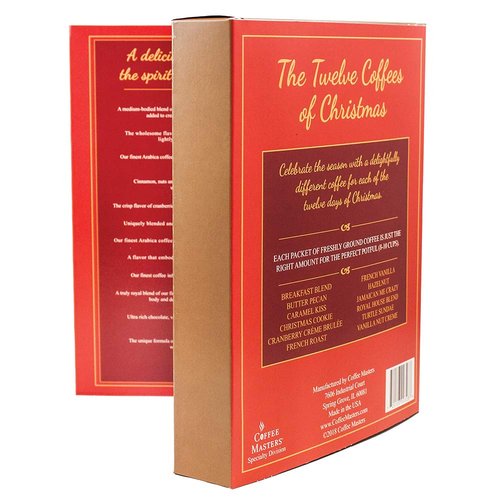 Coffee Masters - The Twelve Sips of Christmas Coffee Variety Pack | 12 Count Gift Set