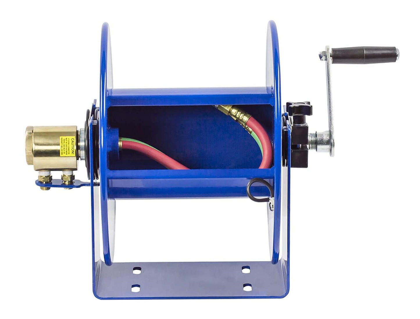 Coxreels 112WL-1-100 Hand Crank Steel Welding Hose Reel, 100W Series – ¼" x 100', 200 PSI - Easy-to-Use Compact Design - Adjustable Tension Break - Heavy-Duty Steel Construction, Made in The USA, Blue