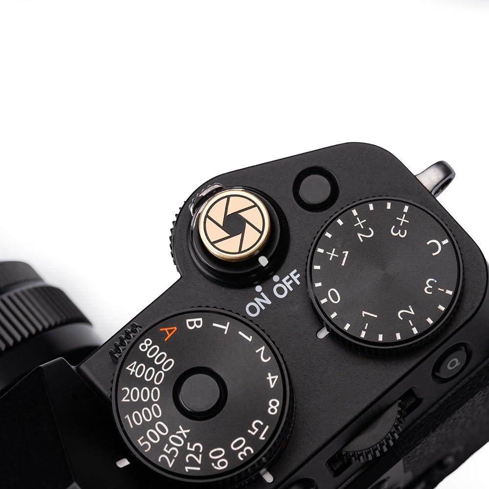 X100V X100F XE4 XE3 XT5 XT4 XT30 Pure Copper Aperture Camera Shutter Button, Suitable for Fuji for Nikon ZF ZFC