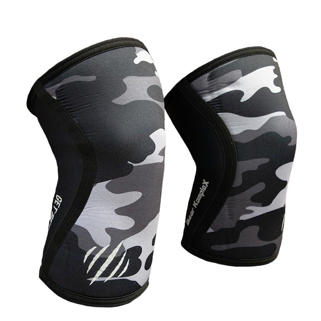 Bear KompleX Knee Sleeves for Men & Women - 7mm Compression & Heat Retention Neoprene Compression Knee Brace for Weightlifting, Squats & Powerlifting