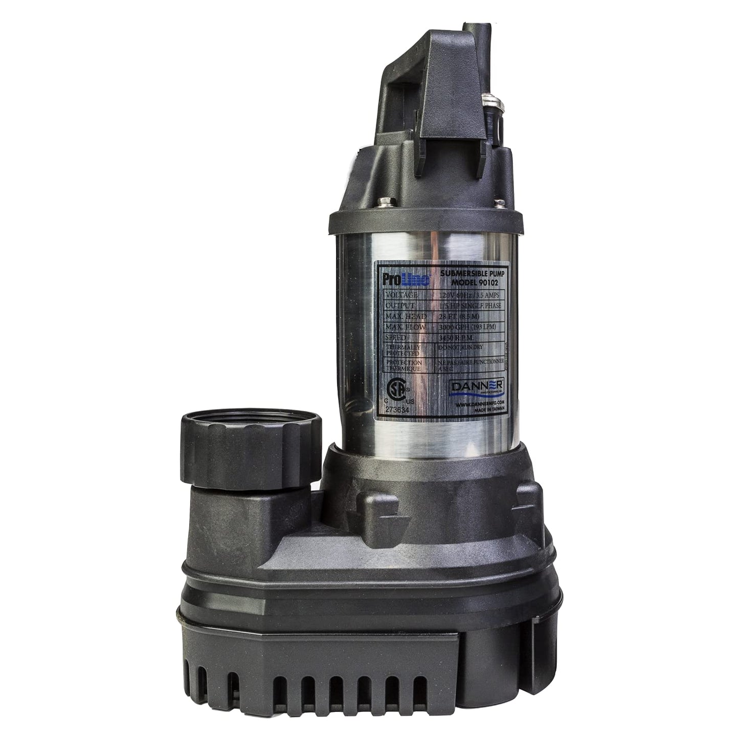 Danner Manufacturing, Inc., ProLine 1/5 HP High Flow Submersible Water Pump, 90102