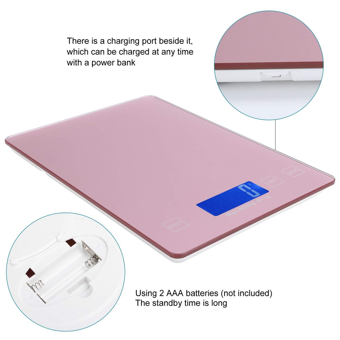 ZJchao Kitchen Precision Electronic Scale, Hair Color Cream Scale, Cake Baking Scale, Hair Dye Cream Digital Scale Kitchen Electronic Scale for Food Coffee Bean