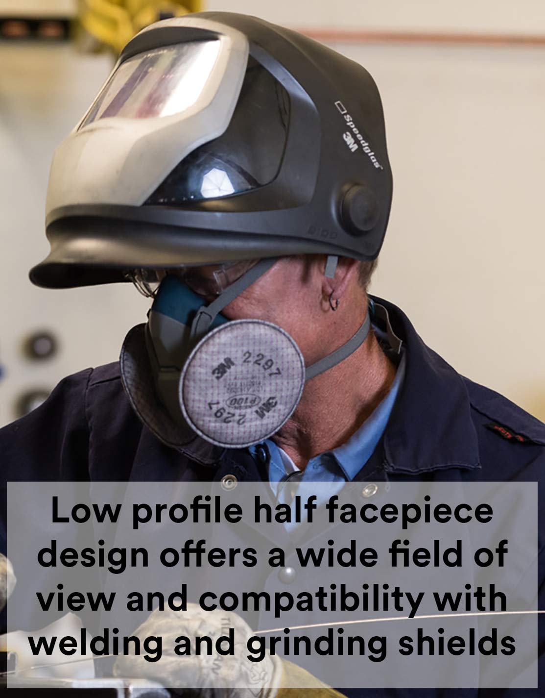 3M - 51131494928 Rugged Comfort Quick Latch Half Facepiece Reusable Respirator 6503QL, Gases, Vapors, Dust, Large- Pack of 10