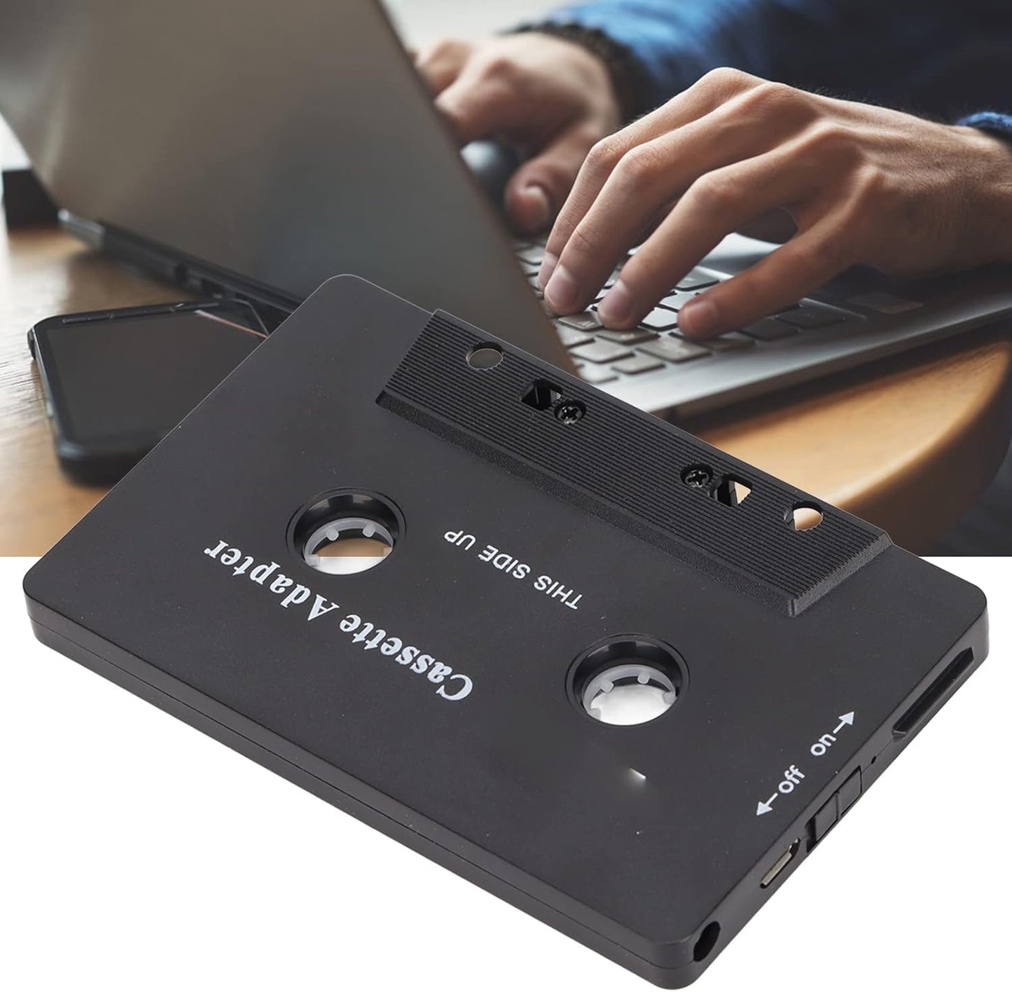 ciciglow Cassette Cassette MP3 Car Audio Bluetooth to Aux Receiver, Noise Reduction Bluetooth Adapter, Fast, for Mobile