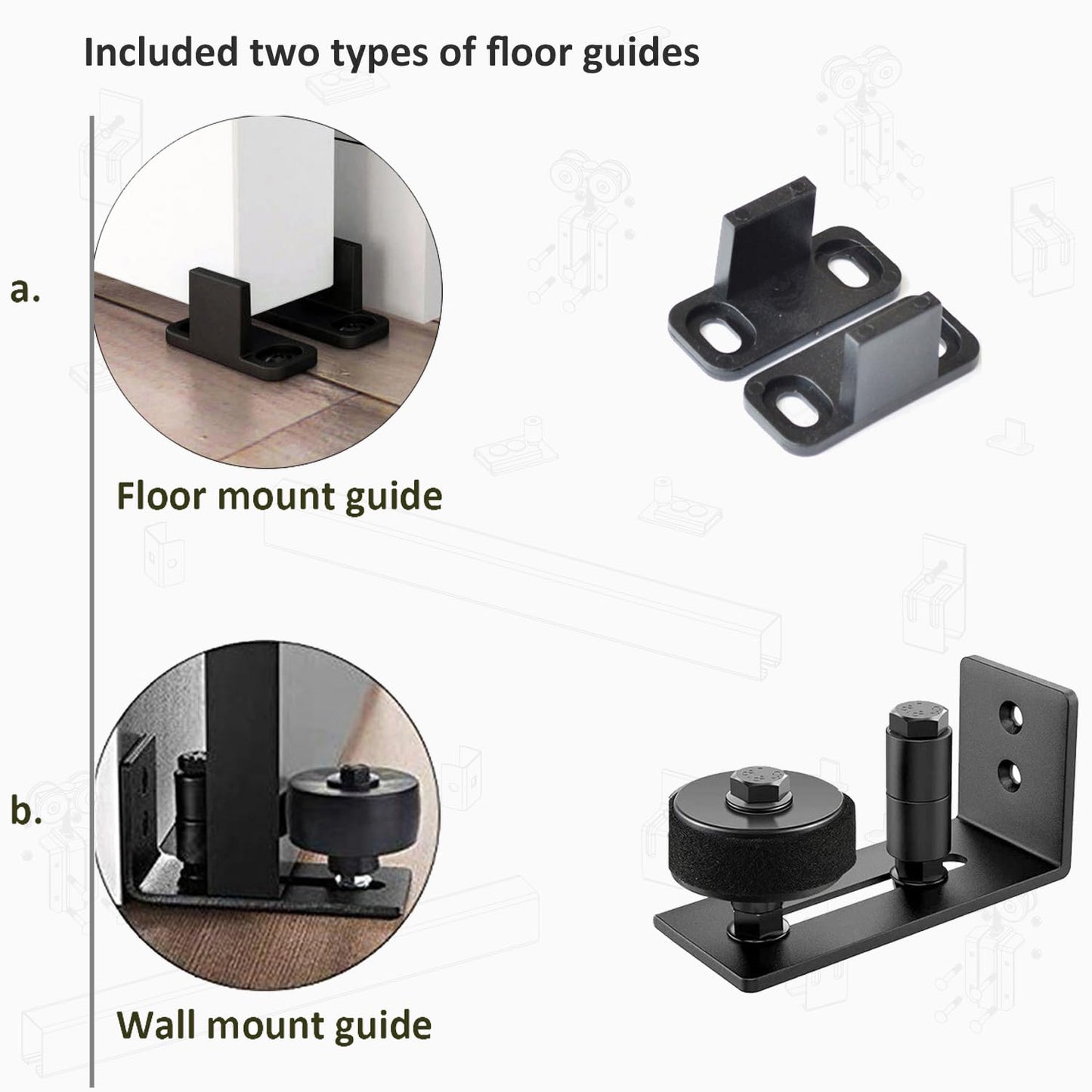 DIYHD 12FT Exterior Double Sliding Barn Door Hardware, Heavy Duty Wall Mount Box Track Kit for Outdoor Use, MAX Load 300lbs, Kit to Hang 2 Doors (Fit 36" X 2 Door)