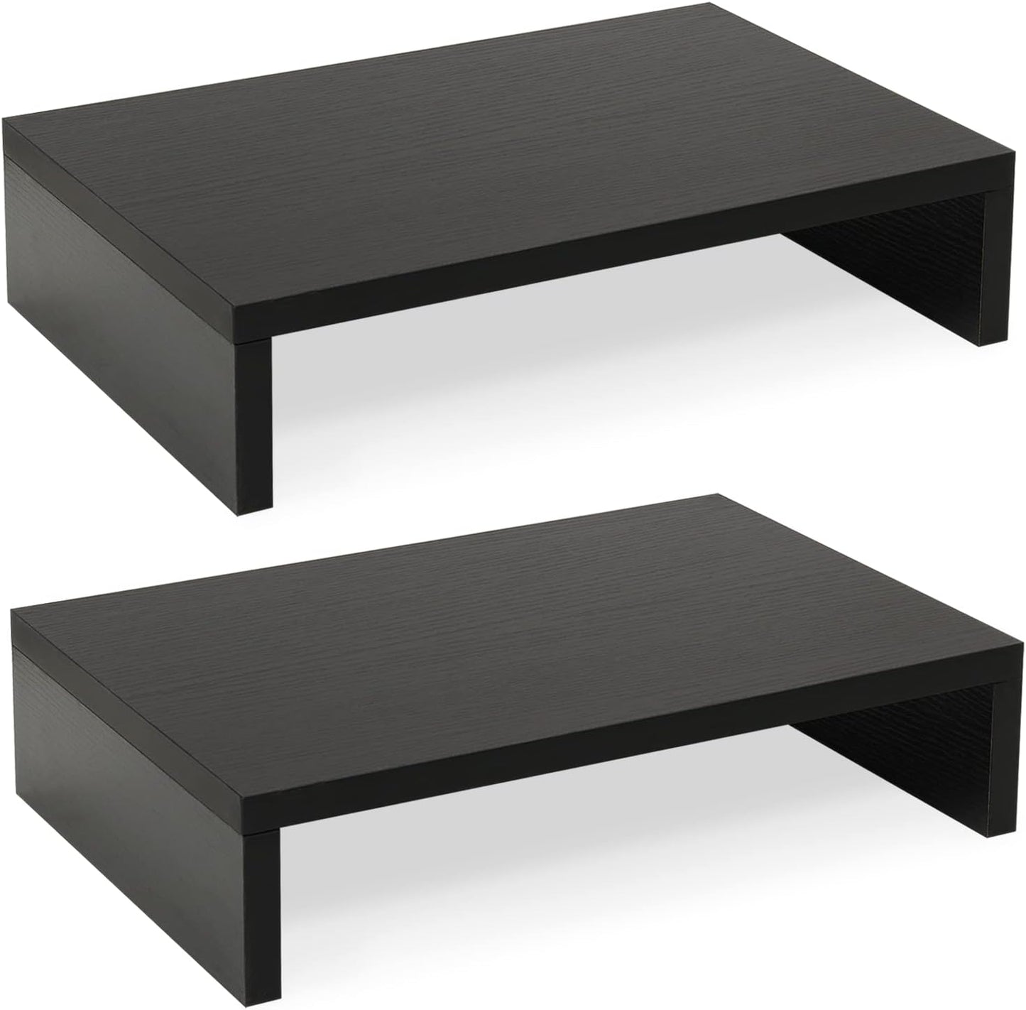 Riser-2 Pack, 2 2 TEAMIX Wood Monitor Stand Tier Adjustable Monitor Stand Dual Monitor Riser for Monitors/Laptop/PC