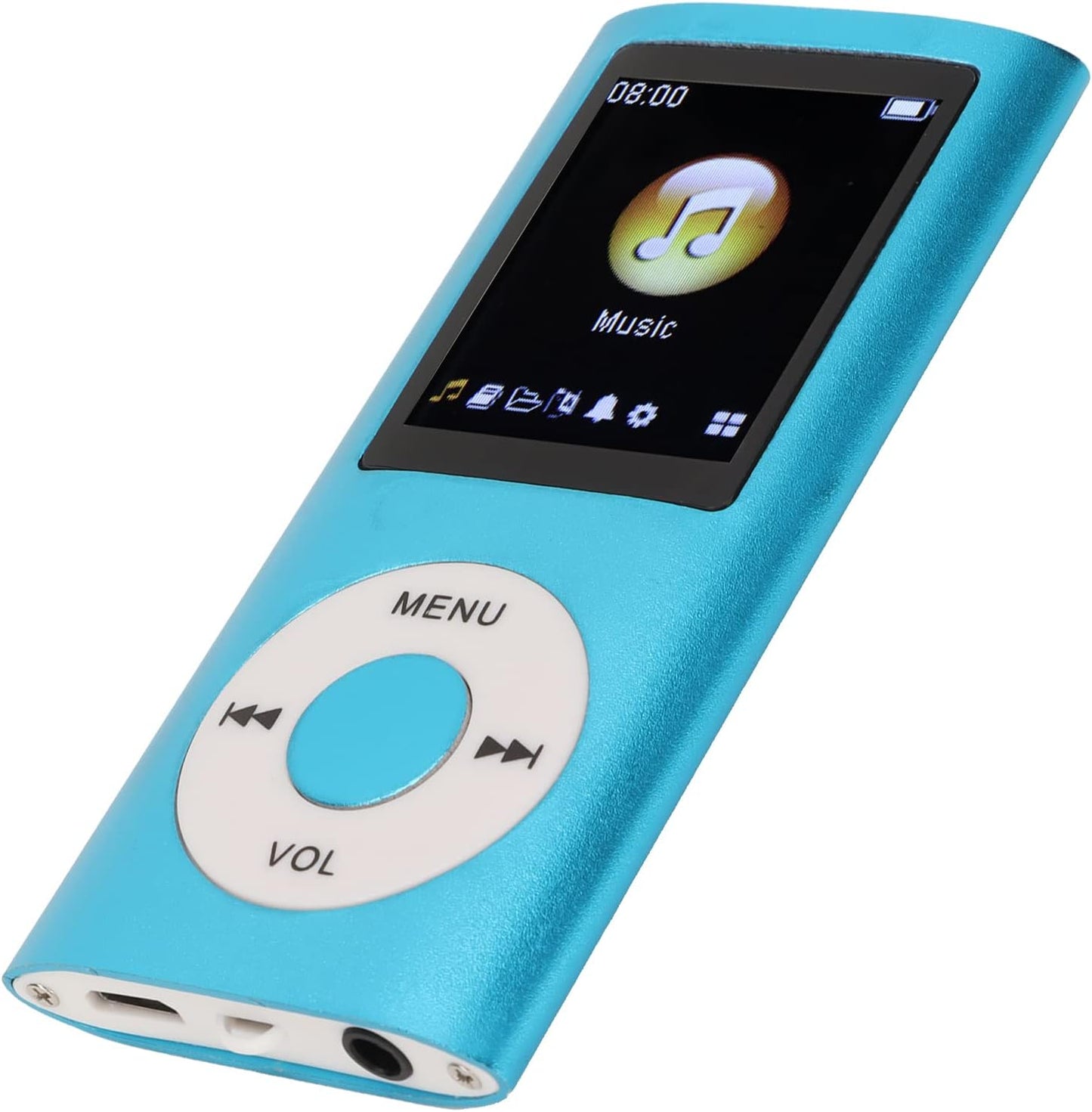 Vikye MP3 MP3 1.8 Inch MP3 64G Player, Portable Digital Lossless Music Player, Portable Slim LCD Screen Music Player