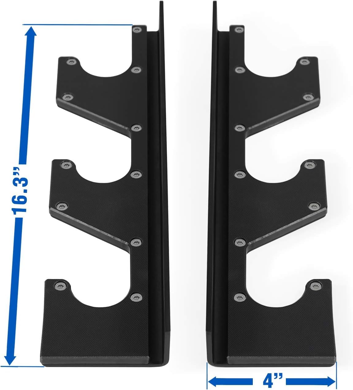 Yes4All Barbell Holder Horizontal Storage Rack for Home Gym Organizer, Barbell Storage Rack Fit 2-inch Olympic Bars, Curl Bars, Triceps Bars, Dumbbell Handles (1 pair)