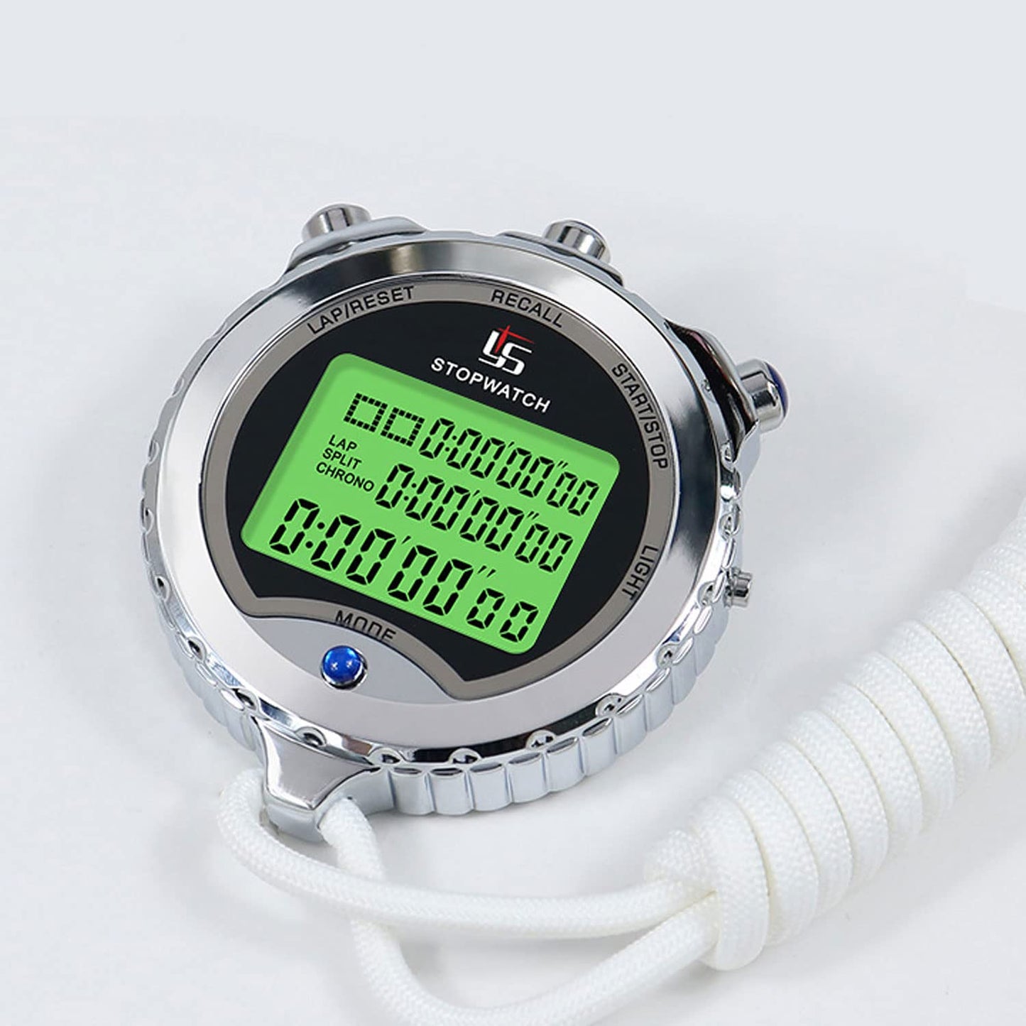 Rolilink Stopwatch with Backlight，100 Lap Metal Stop Watch for Sports with Alarm Countdown 0.01second Timing, Digital Stopwatches Timer for Sports and Competitions