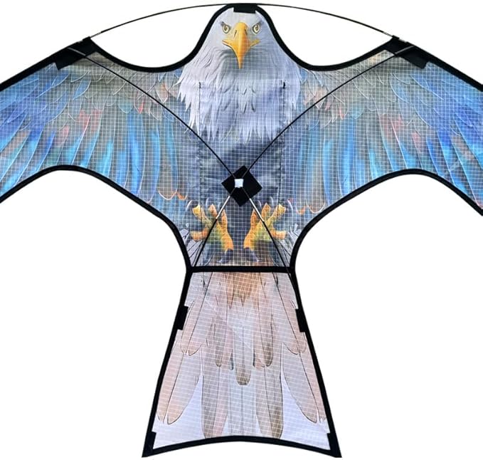 HENGDA KITE Bird Hawk Flying Kite Without Pole for Crops Farm Protector Bird Scarer Flying Kite Without Pole Bule