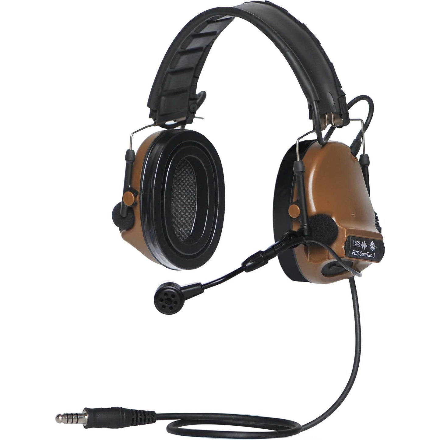 FMATAL GEAR x FCS NRR 26dB Comta 3 Tactical Headset, Digital Noise Reduction Earmuffs for Hearing Protection, Communication (CB)