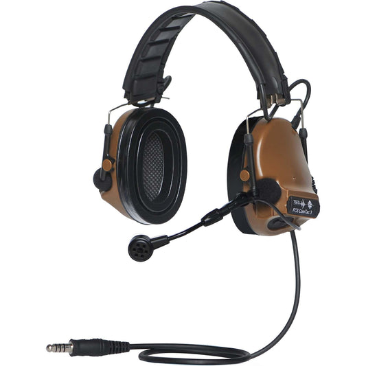 FMATAL GEAR x FCS NRR 26dB Comta 3 Tactical Headset, Digital Noise Reduction Earmuffs for Hearing Protection, Communication (CB)