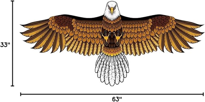 Bald Eagle Kite for Adults and Kids, Huge Kites Easy to Fly Single Line Kite for Beach Trip