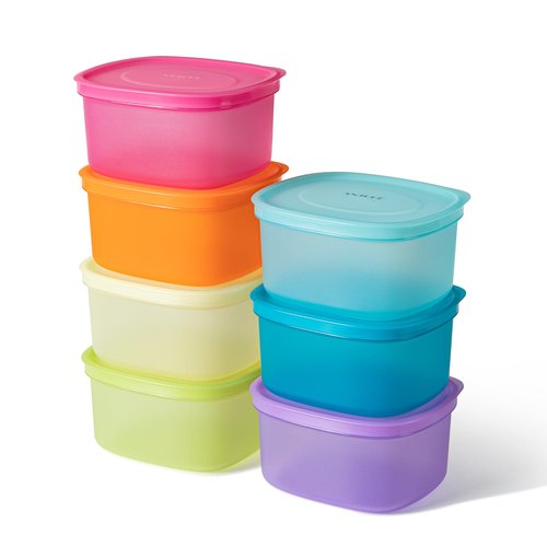 ANJUKE 7-Piece Meal Prep Containers — 3.75-Cup Reusable Airtight Plastic Food Storage Containers with Lids, BPA-Free, Microwave/Freezer/Fridge Safe, Stackable Lunch & Leftovers Organizer(900ml)
