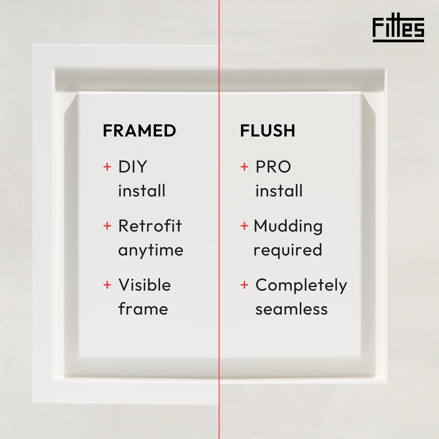 Fittes Flush Drywall Access Panel 17x46 Inch, Install Anywhere, Luxe, Plumbing Shut Off Valves, Cables, Circuit Breakers, Electrical Systems, Crawl Spaces, Storage Spaces, Attics, Ducts