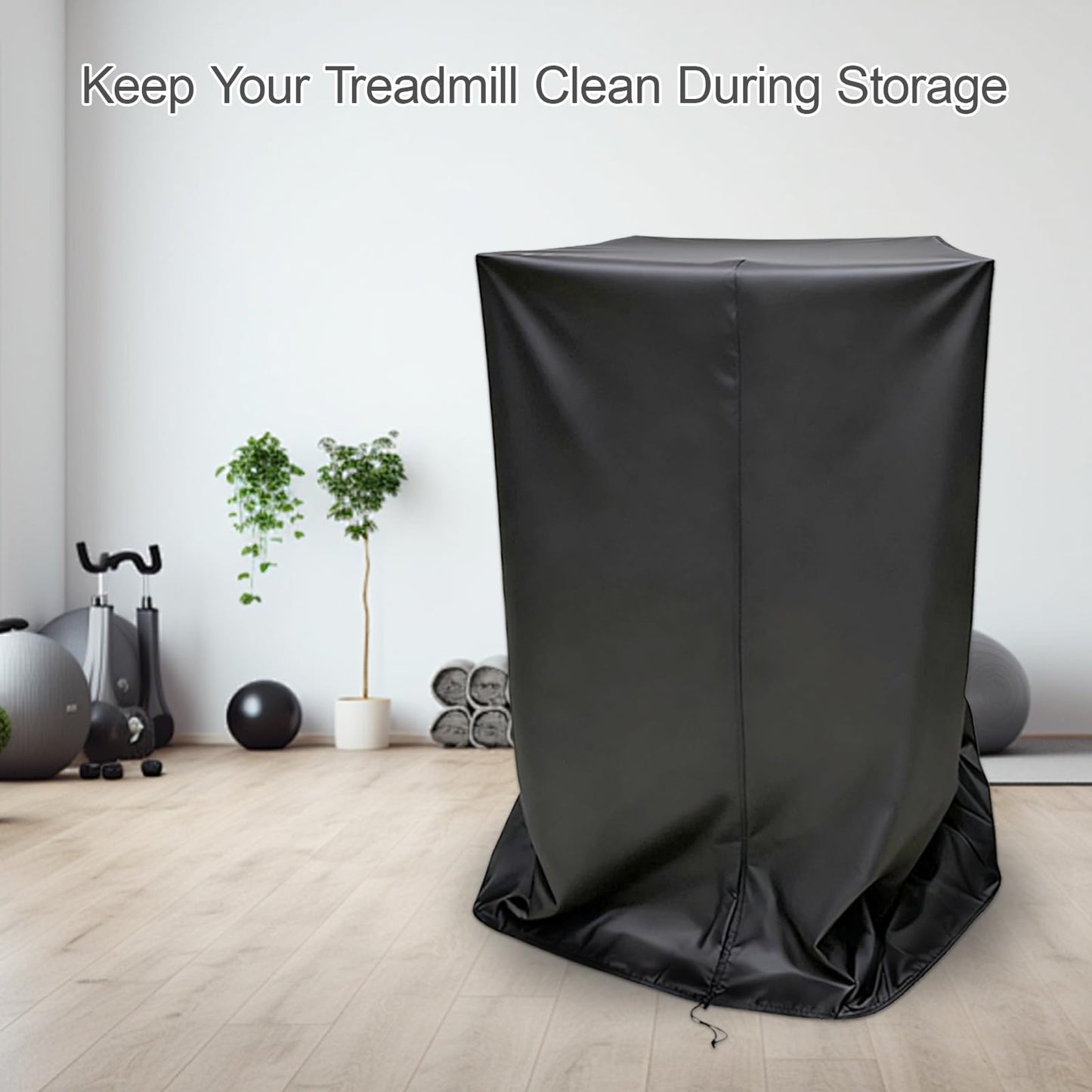 Folding Treadmill Cover - Running Machine Protective Case 210D Heavy Duty Organizer Home Fitness Accessories（37″L x 30″W x 63″H）
