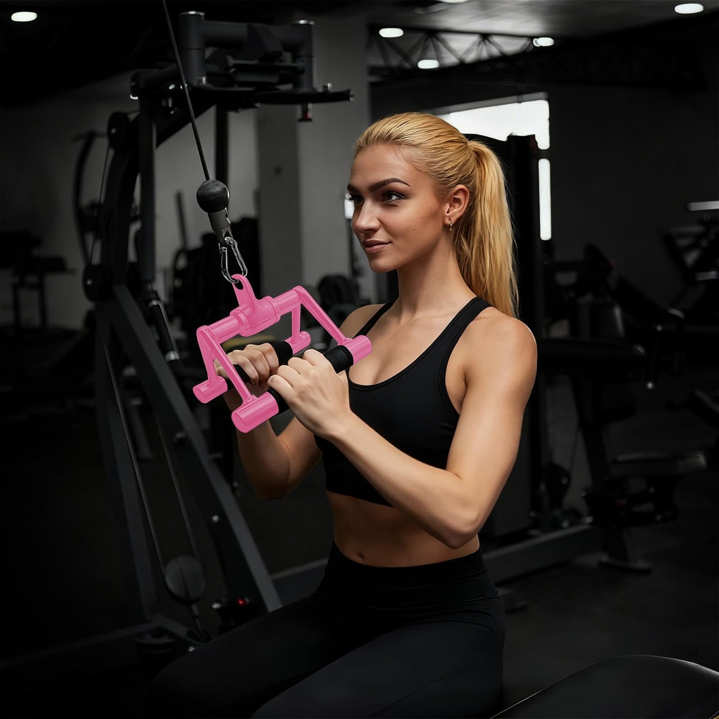 WNOEY LAT Pulldown Attachments, Cable Machine Attachment Gym Accessories, Cable Attachments for Gym, Home Gym Accessories