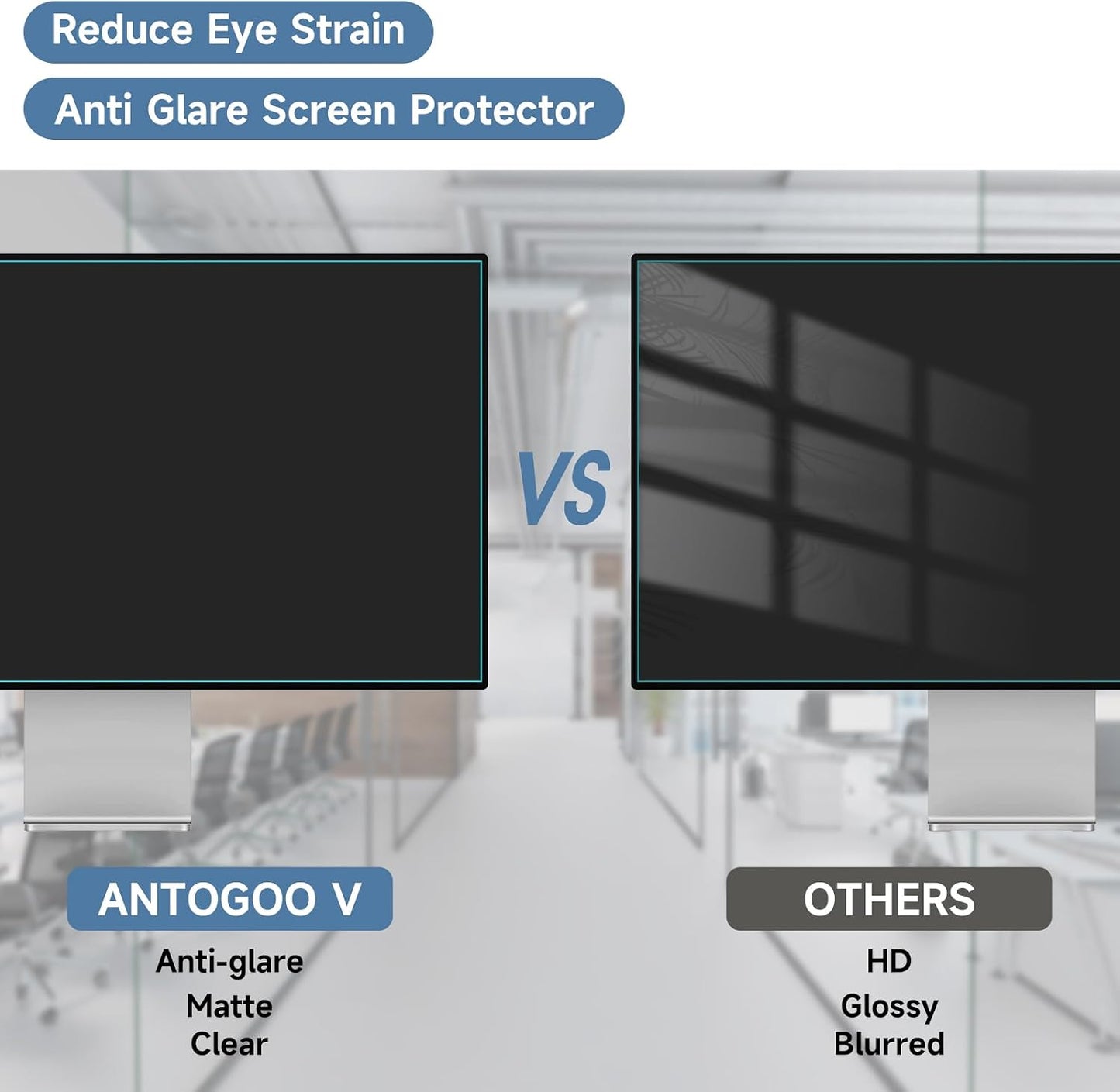 34 Inch 21:9 34'' Monitor Blue Light Filter Desktop Screen Protector, Anti Glare Film Eye Protection Blue Light