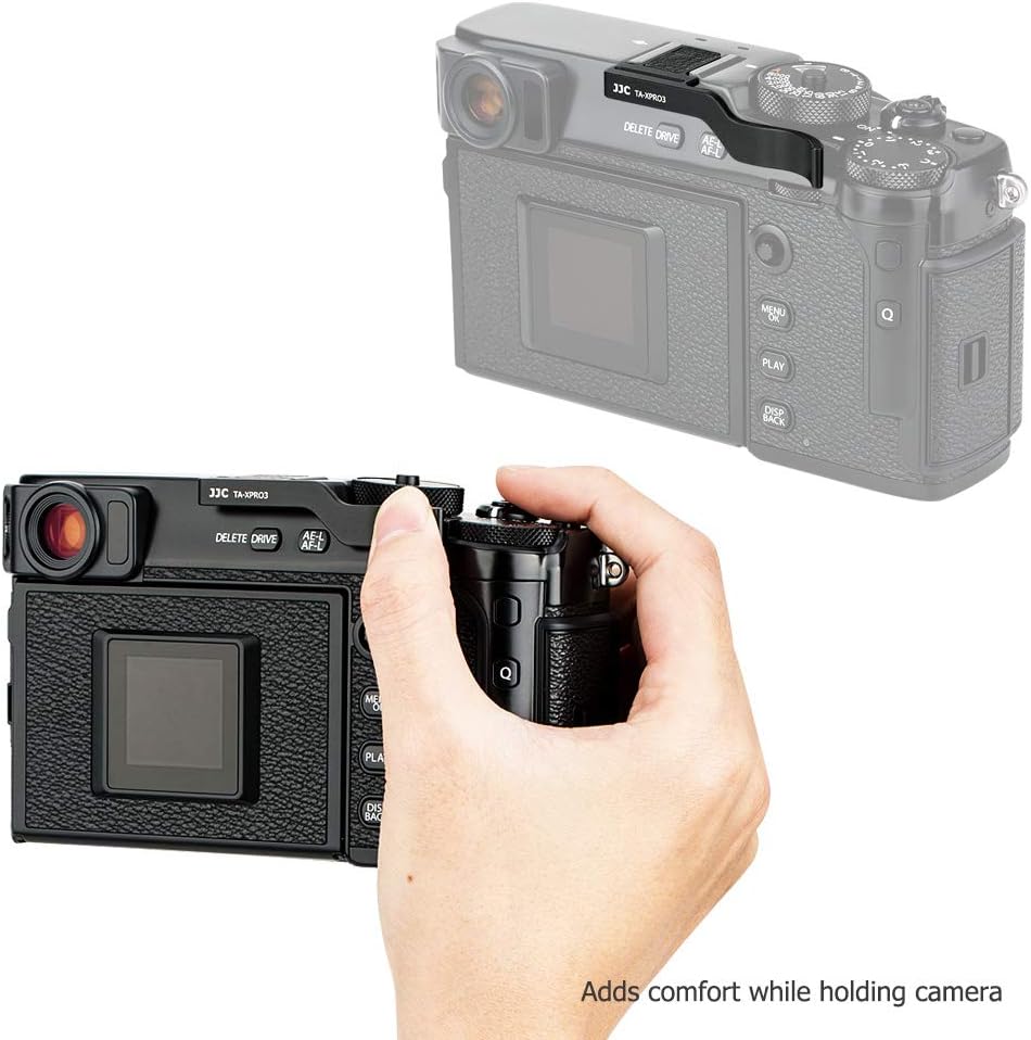 JJC X-Pro3 X-Pro2 X-Pro1 Xpro3 Xpro2 Xpro1 Deluxe Metal Thumb Up Grip for Fujifilm Fuji Digital Mirrorless Camera Thumb