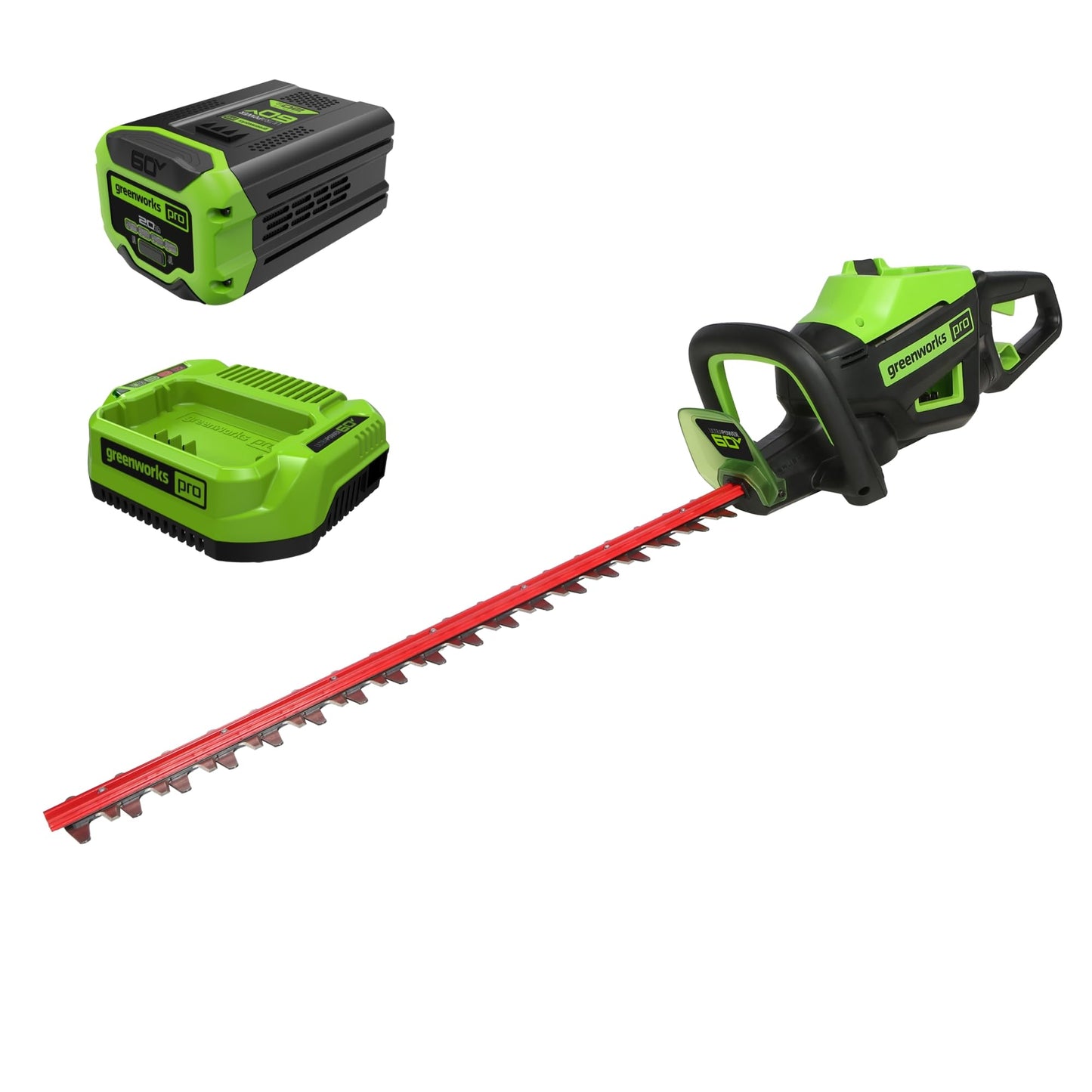Greenworks 60V 26" Brushless Cordless Battery-Powered Hedge Trimmer, 2.0Ah Battery and Charger Included