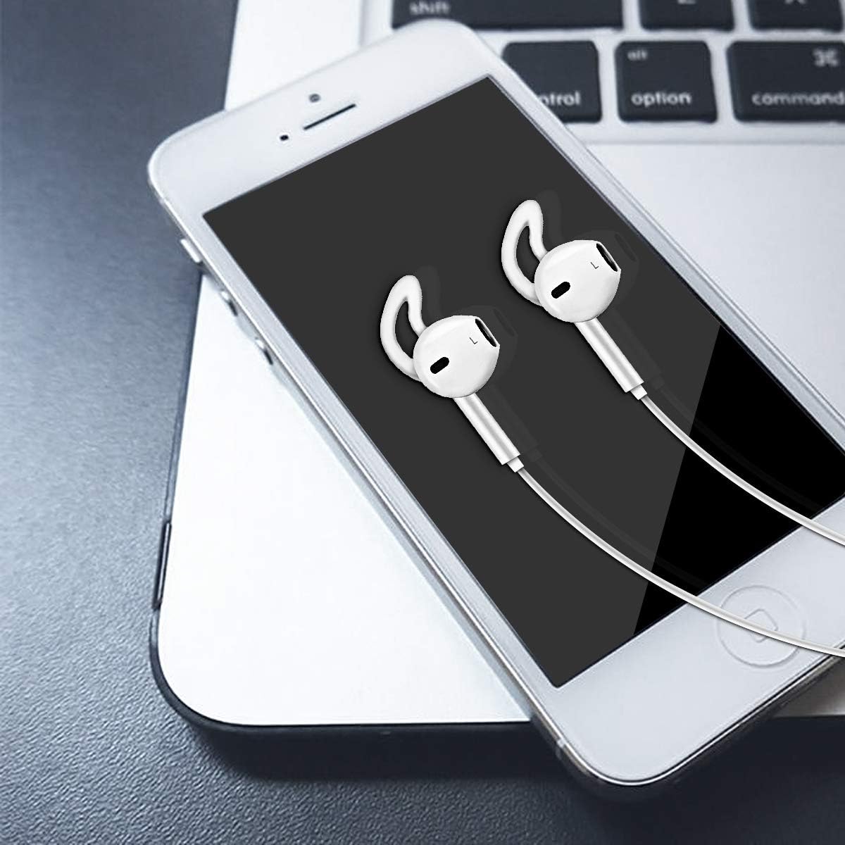 Lunies 6S/6 Plus/5S/5C/5 4 Earpods Covers Anti-Slip Silicone Soft Sport Earbud Tips for iPhone Earbuds Comfortable