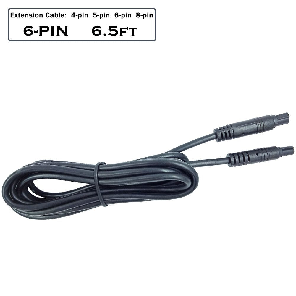 YQMAJIM (6-pin 6.5ft) Dash Cam Rear View Backup Camera Reverse Car Recorder Cable Extension Cord