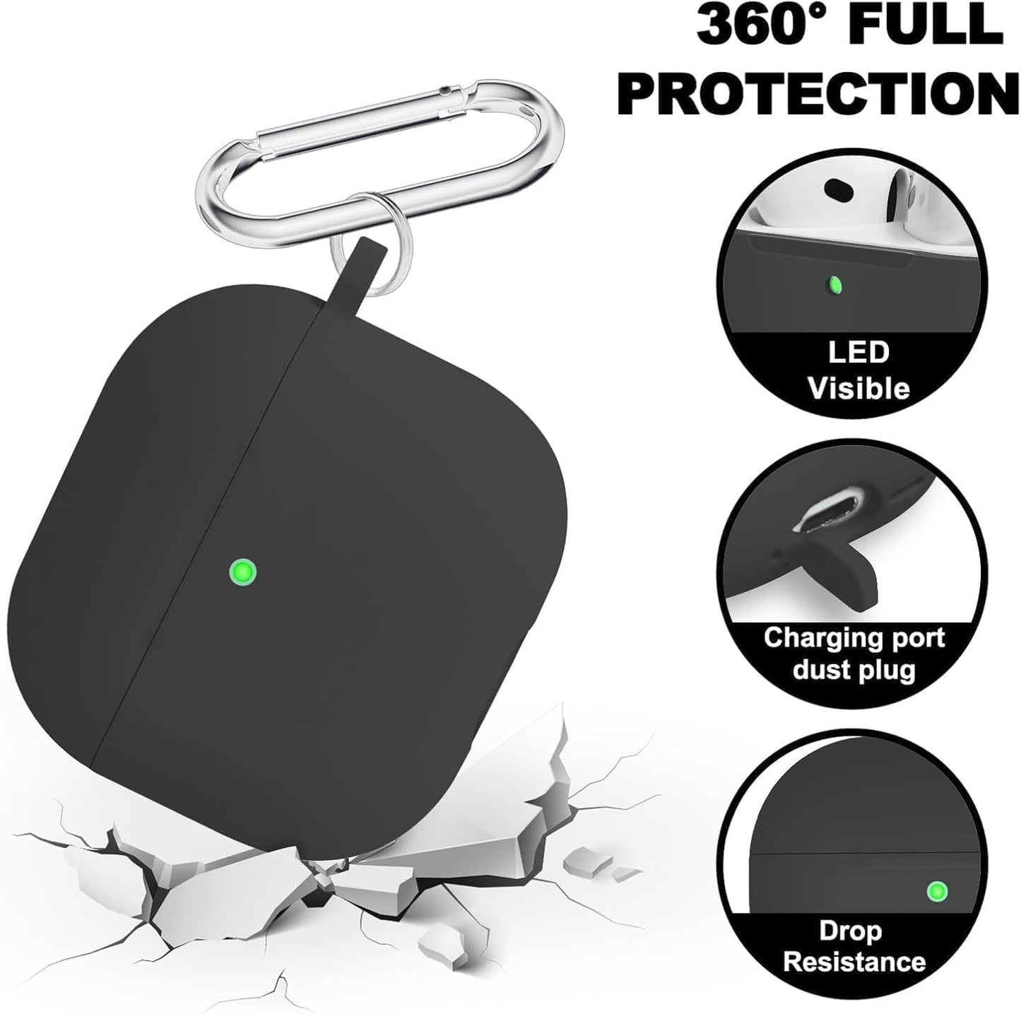 MOLOPPO 4th Premium Protective Case for AirPods Generation - Stylish & Durable AirPods Case with Keychain for Air Pod