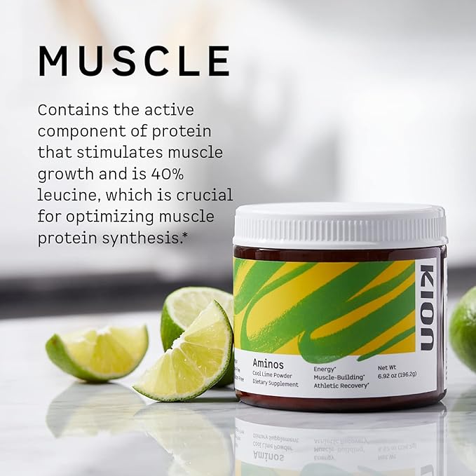 Kion Aminos Essential Amino Acids Powder - Essential Amino Acids Supplement for Muscle Recovery, Essential Amino Energy, EAAs Amino Acids Powder, BCAA EAA, BCAAs Amino Acids - 30 Servings, Watermelon