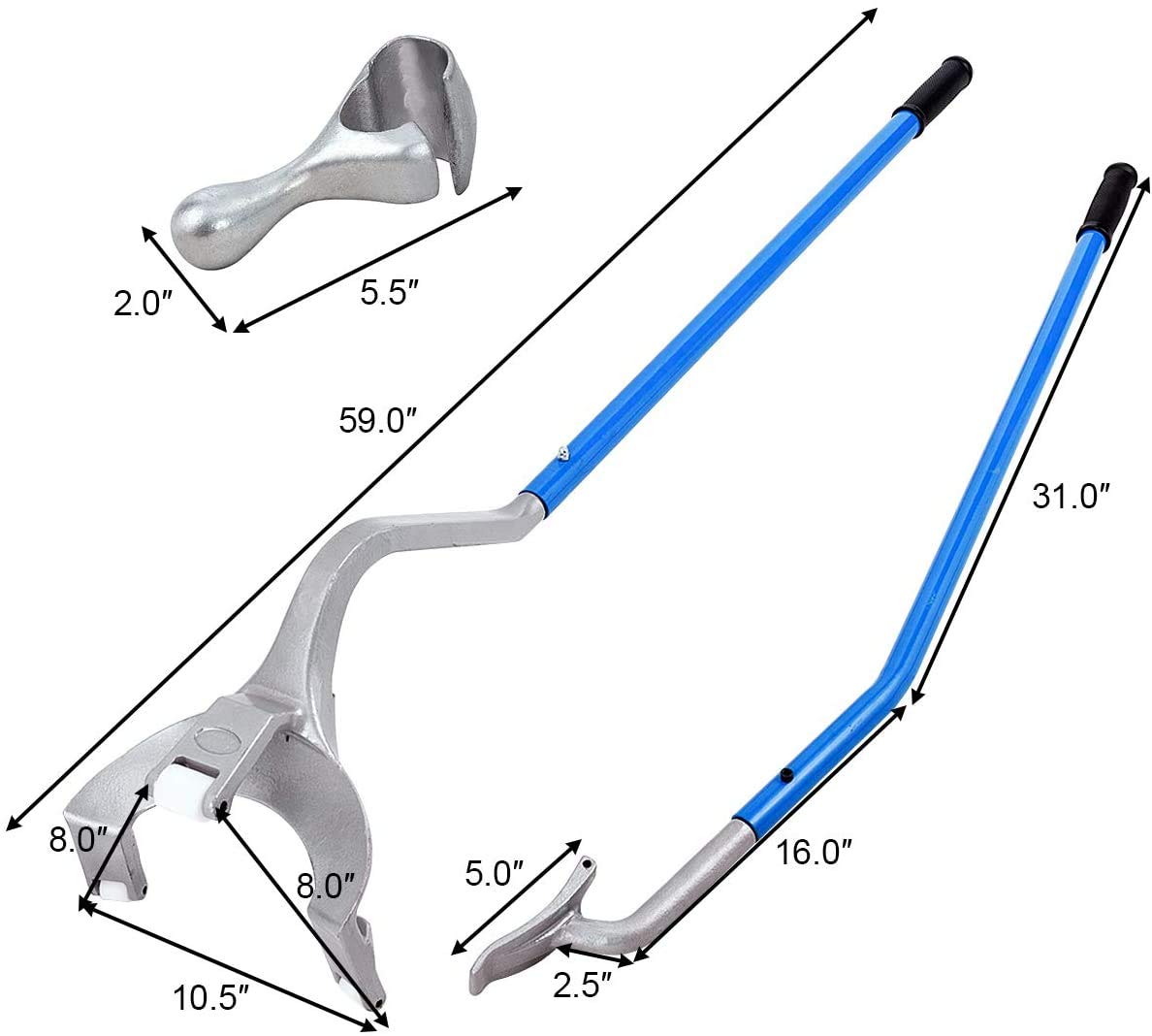 Nightcore Tire Changer Tool, Tubeless Truck Bead Breaker Manual Tire Changing Tools, Tire Changer Accessories for Cars, 17.5" to 24" Steel Tire Mount Demount Tool Kit