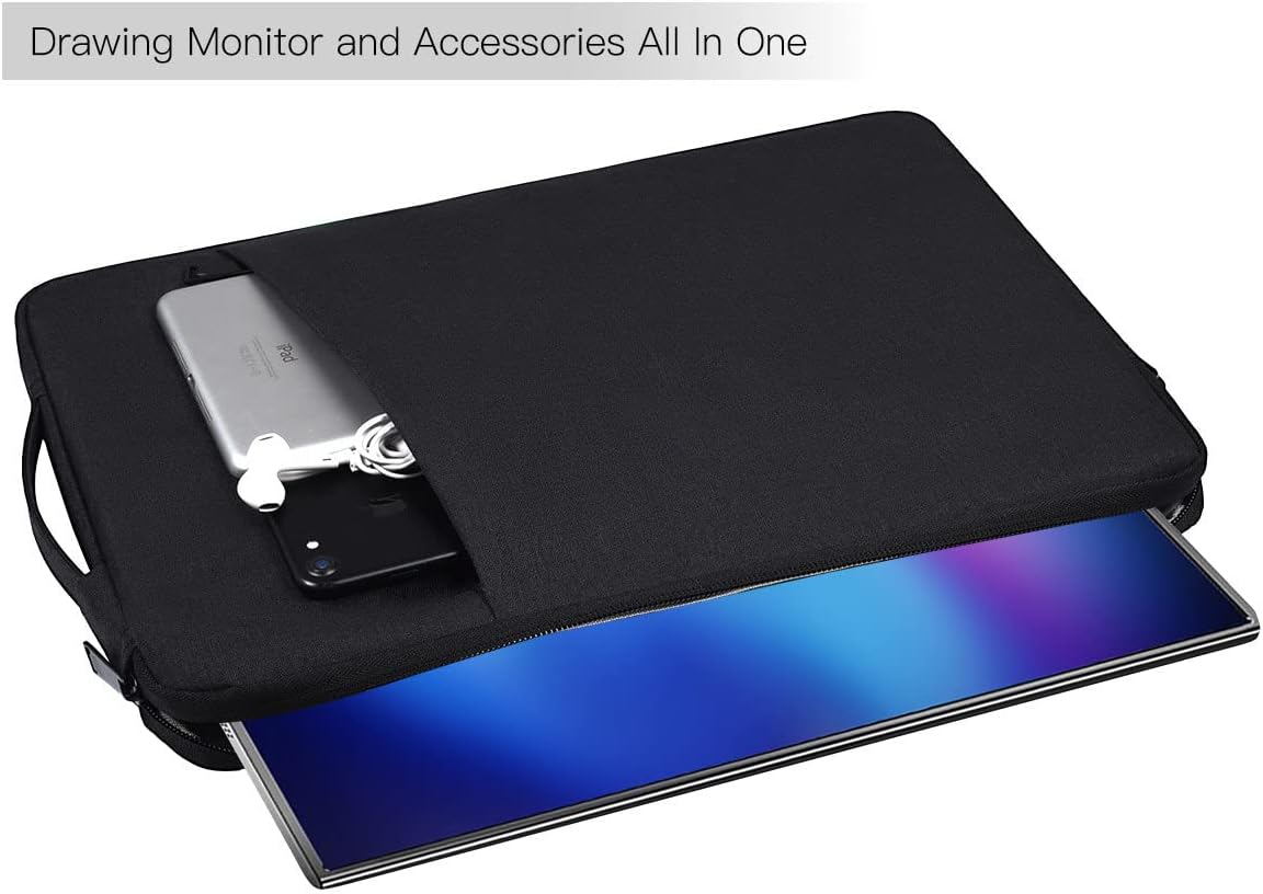 CaseDeer 18.5 Inch 18.5 Inch Pocket(18.1x11.8 Inch) Portable Monitor Case Sleeve Bag Compatible with Most Large