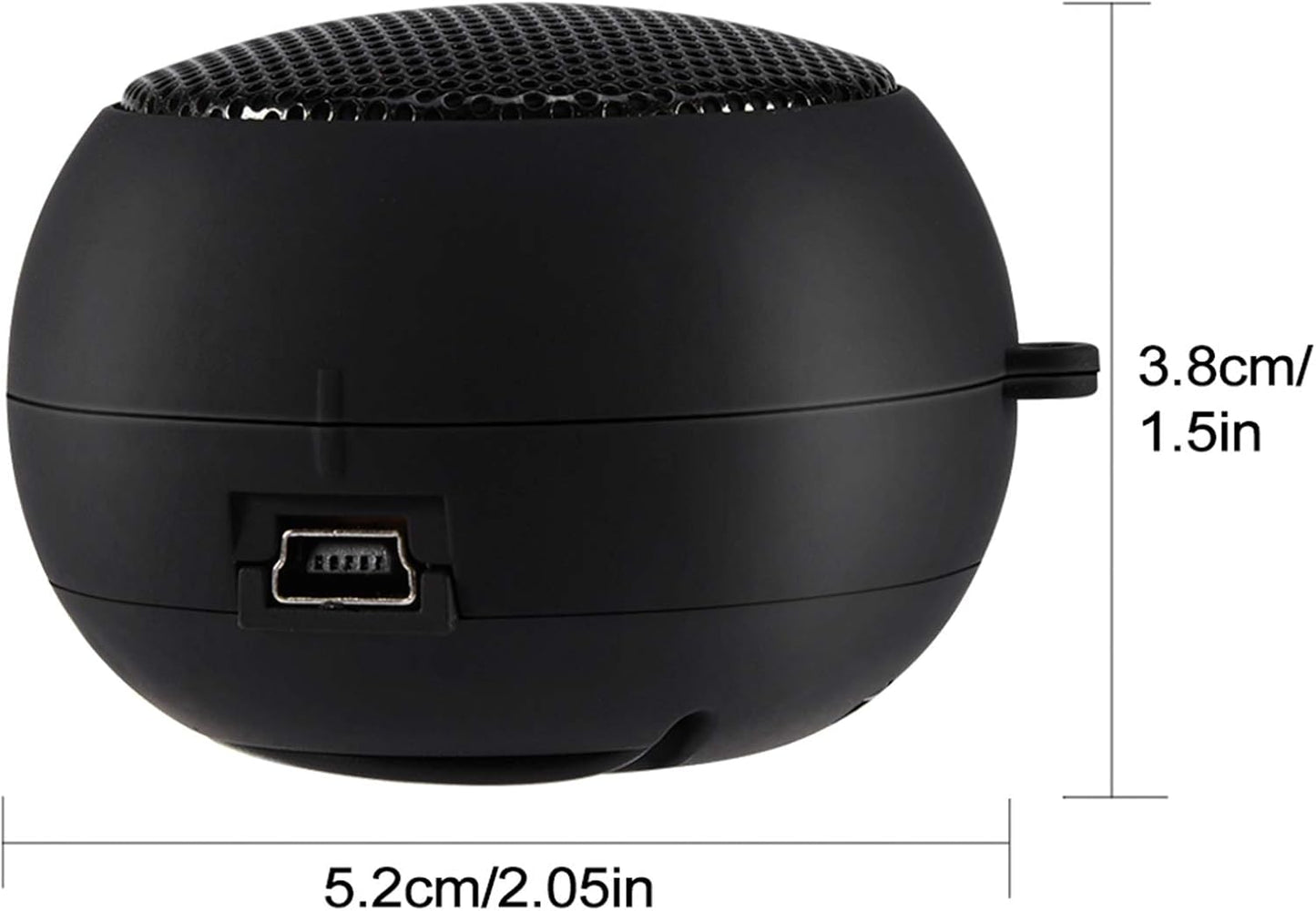 Zerone 3.5mm 180mah MP3 Mini Speaker, Portable Plug in Speaker with Aux Audio Input Built-in Battery for Laptop
