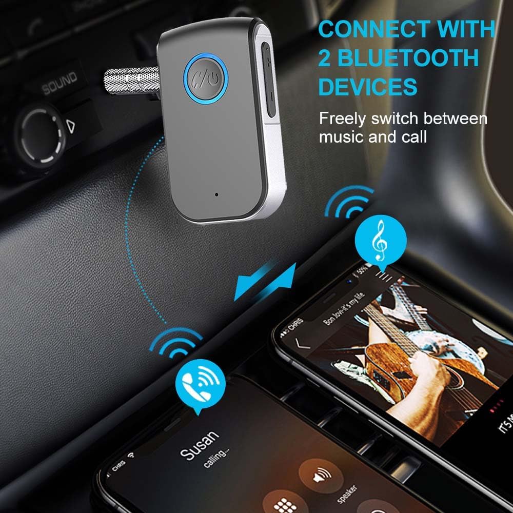 Senkiila Car,3.5mm Bluetooth AUX Adapter for Wireless Receiver AUX Bluetooth Car Adapter,Hands-Free Call for Cars