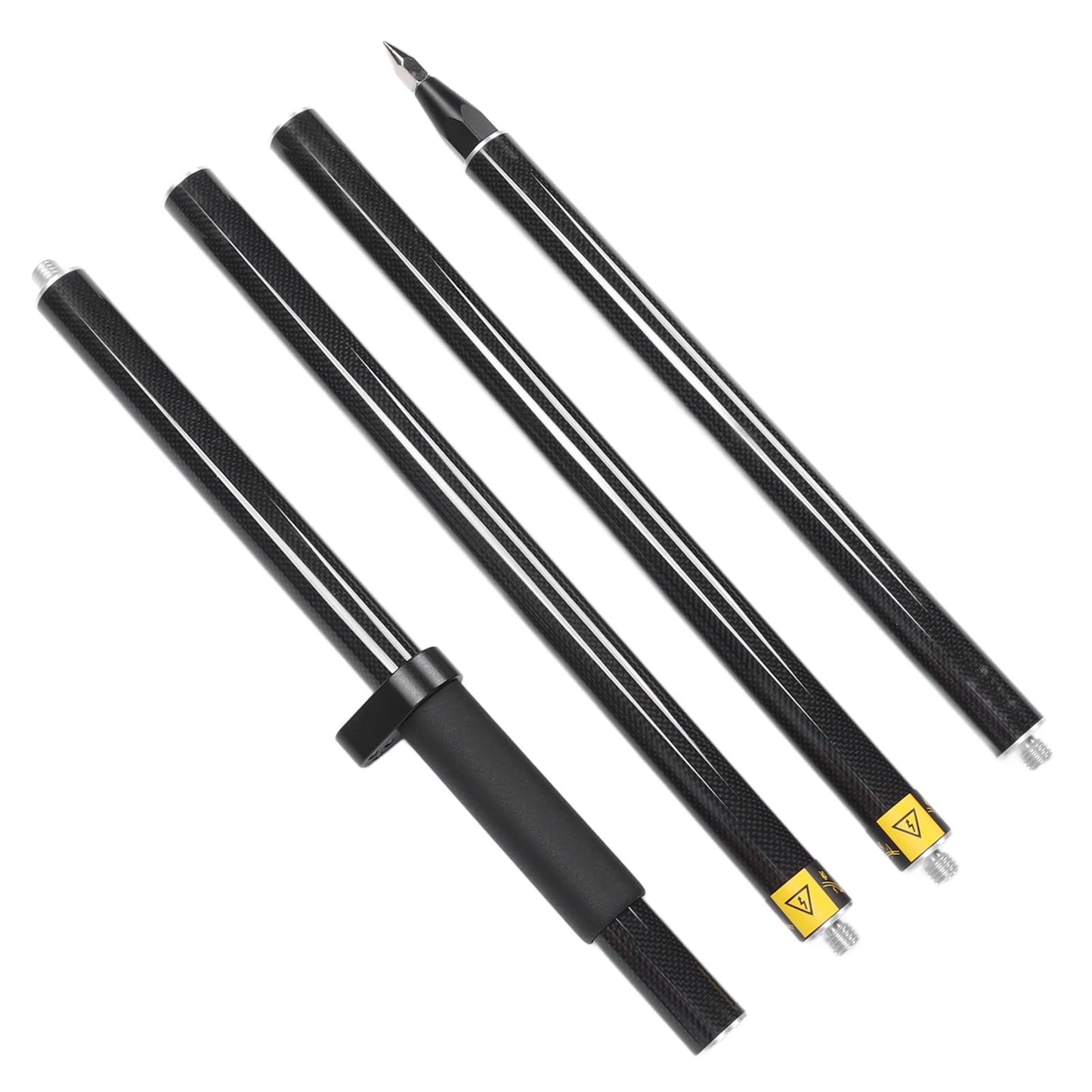 Land Surveying Equipment 4 Section Survey Pole 2 Meter 4 Section Survey Pole RTK Carbon Fibre Surveying Prism Pole with Level Bubble 0mm Constant