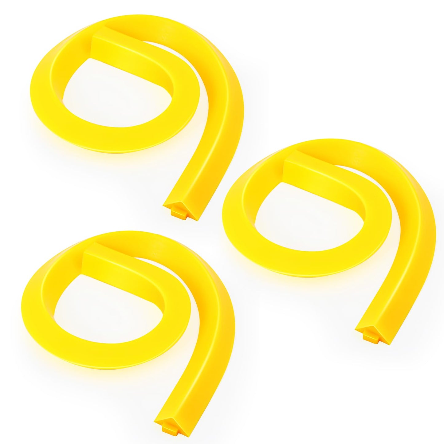 Pushglossy 3 Pcs Spill Barrier Dike 5'L x 2.6"W x 1.5"H Water Dam Barrier Liquid Blocker for Garage Home Floor Flooding Solutions(Yellow)