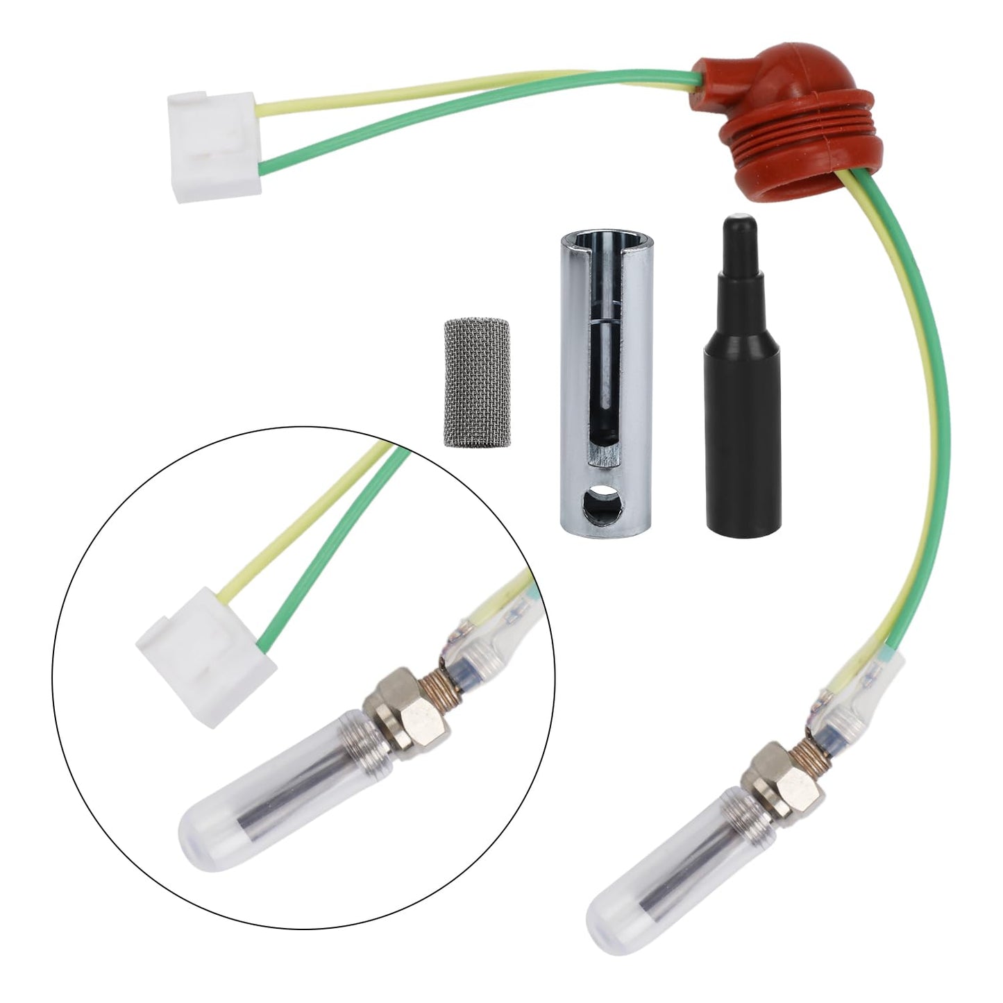 Glow Plug Repair Kit, 8pcs Diesel Parking Heaters 12V 2KW 5KW 8KW Glow Plug Ceramic Glow Plug Heater Repair Parts Glow Ignition Plug Kit Heater Accessories for Car Truck Boat