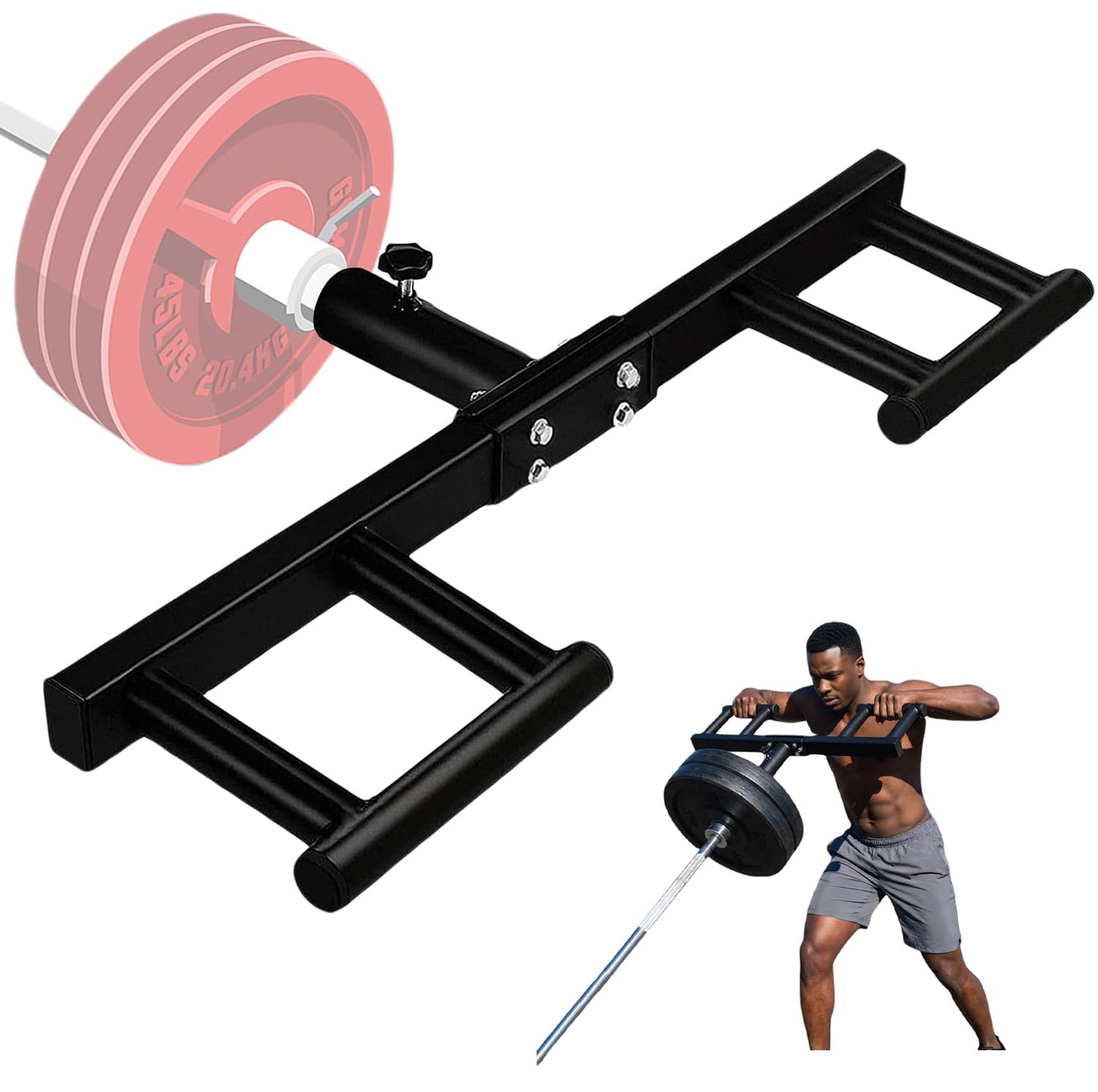 LXDHSRTA Viking Press Landmine Handle Attachment for 2 inch Olympic Barbell – Heavy Duty Iron Handle for Deadlift, Squat, Row, Press – Home Gym Strength Training Equipment