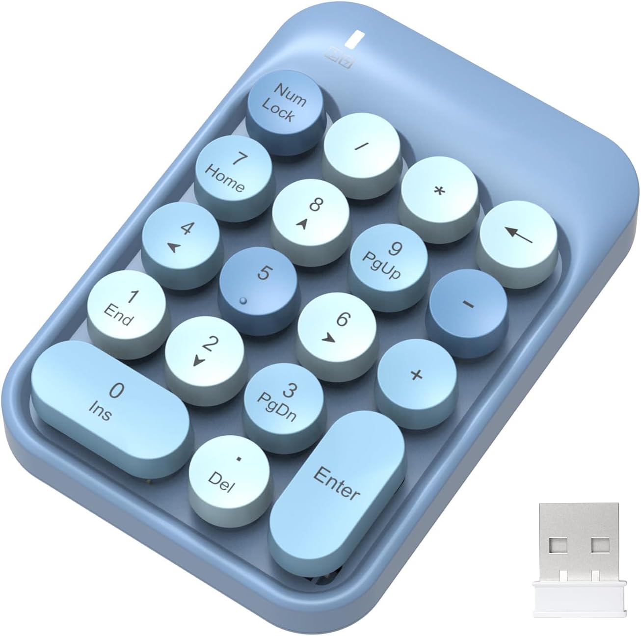 FELICON 18 2.4G Accounting Wireless Numeric Keypad Keys with Mini Portable Silent Number Pad USB Receiver Financial