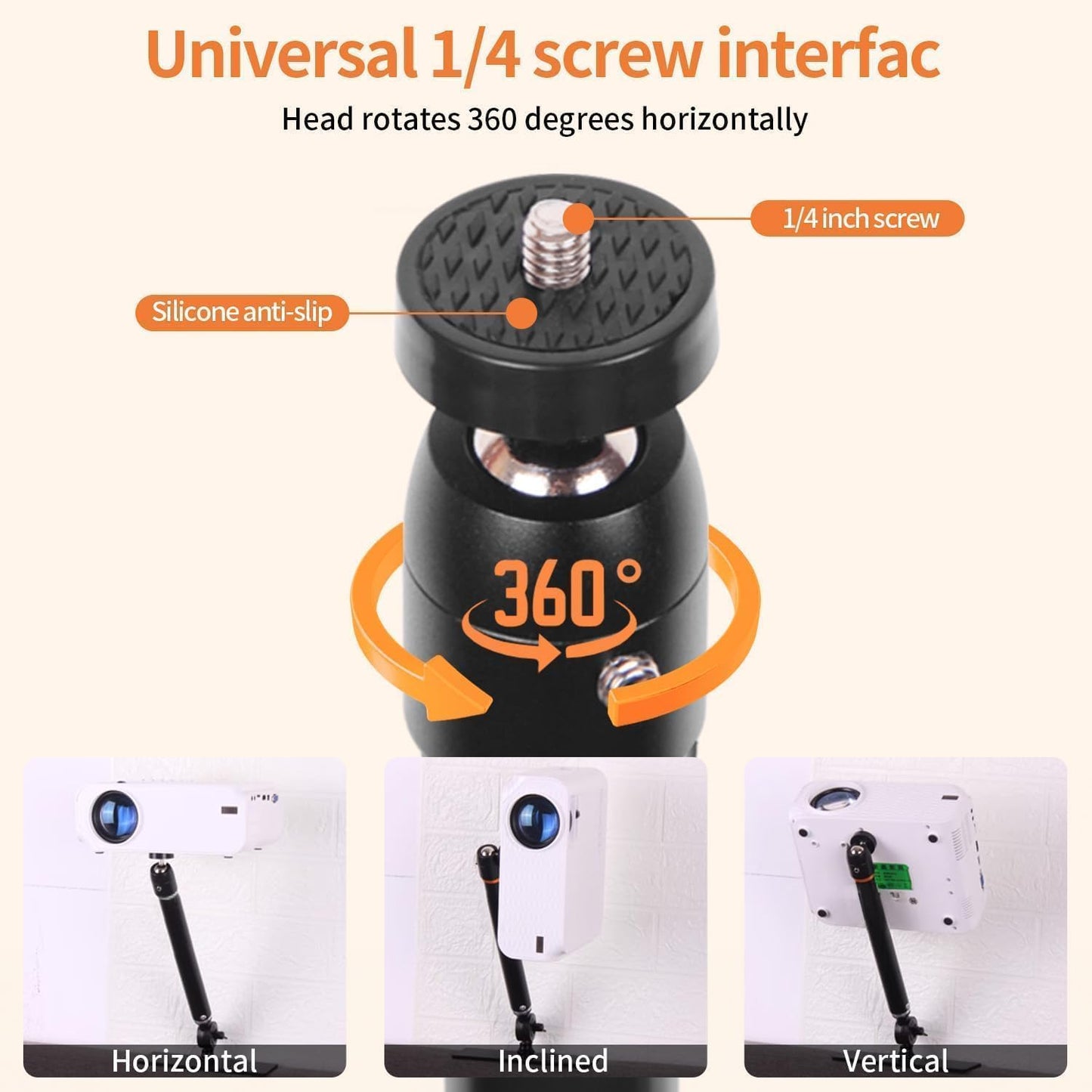 My Diemlife 20 cm, 99% My DIMELIFE Bed Sofa Projector Stand - Fixed Length Angle Adjustble Projector Mount, Invisible