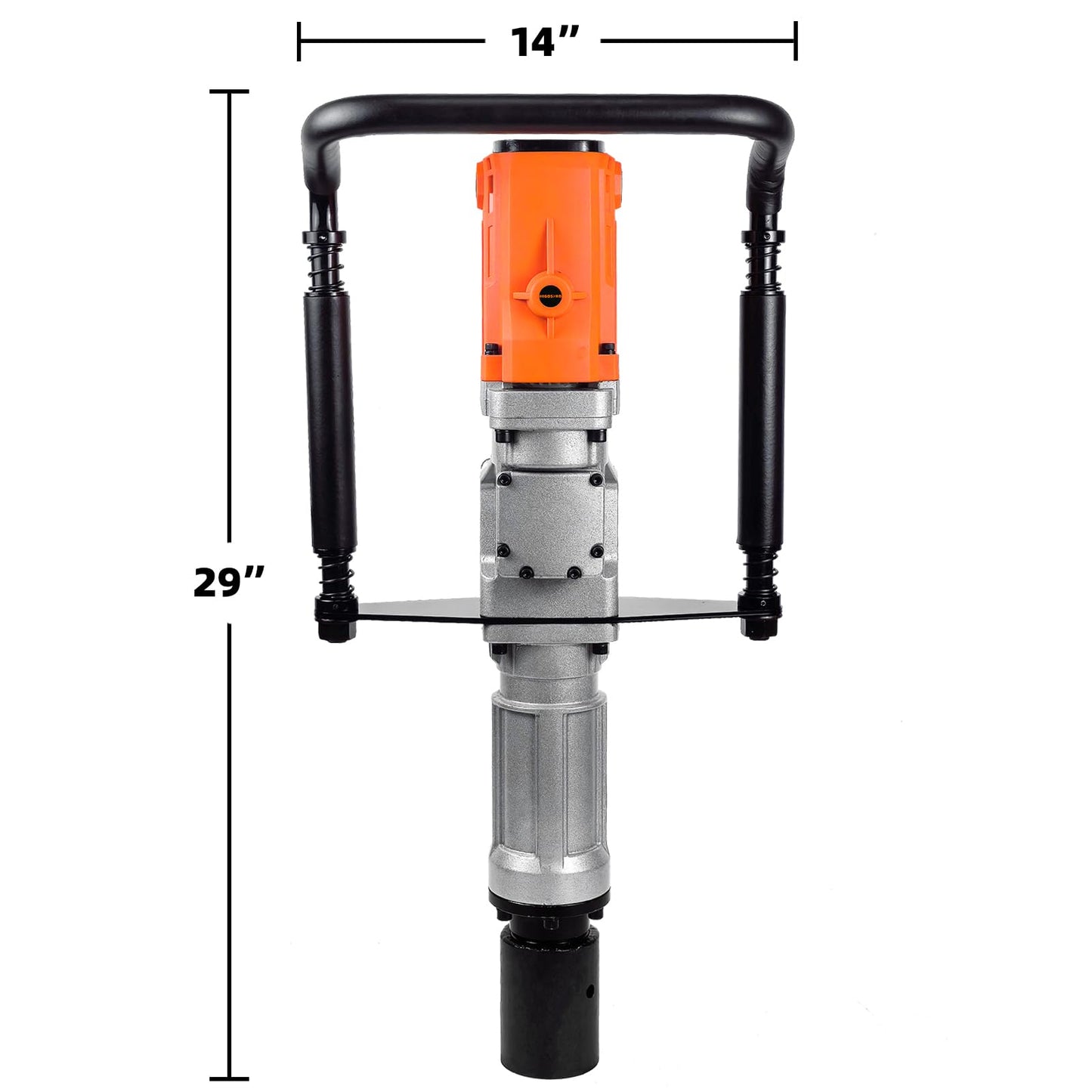 HIGOSPRO 2200W Electric T Post Driver – 110V Handheld Pile Driver Hammer for Fence Post, Farm, Construction Site with 55mm, 70mm pile sleeve, Ideal for Metal Fencing, Landscaping, and DIY Projects