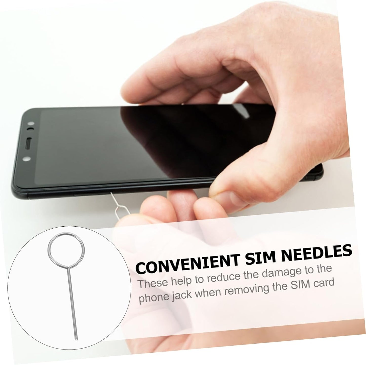 500pcs jojofuny Sim Card Tray Remover Tool Eject Pin for Smartphones Convenient and Sim Removal Tool Compatibility