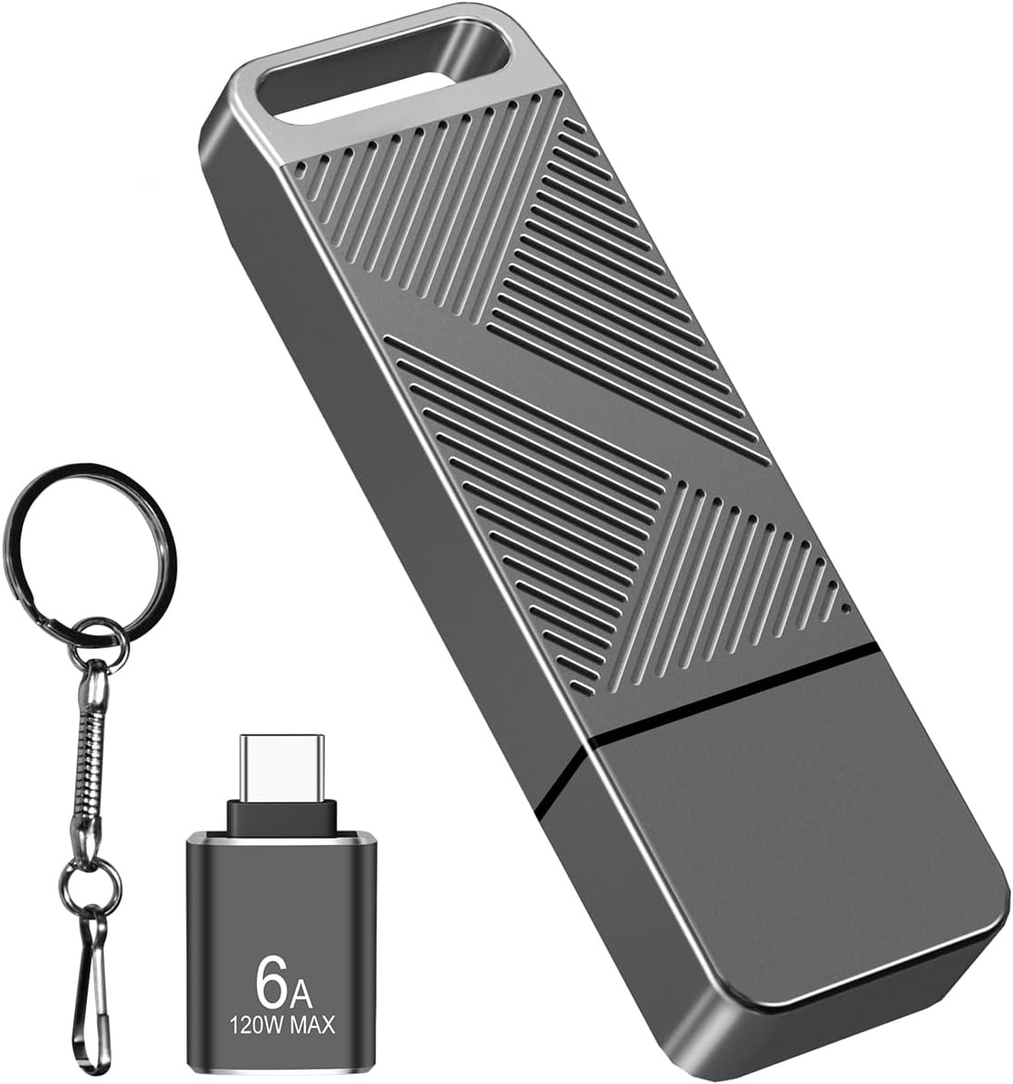 EASTBULL 32GB FAT32 3.0 32 3.0 USB Flash Drive with a USB C Adapter and Keychain, Fast-Speed Thumb Drive Metal Pen