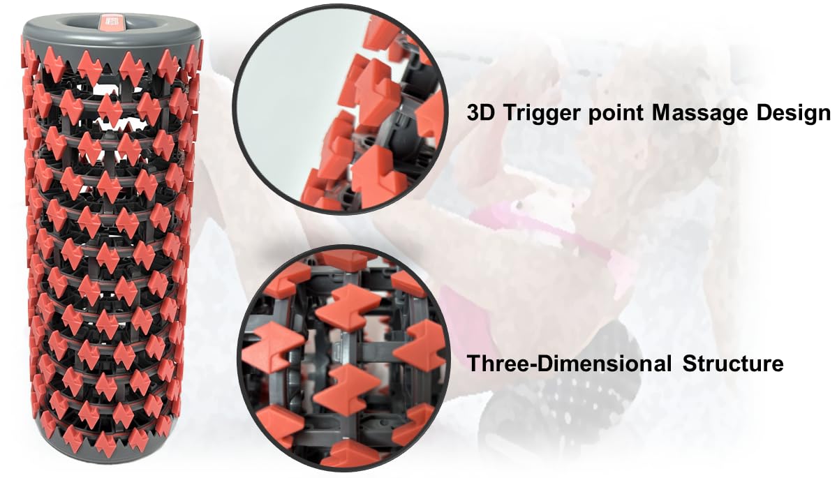 Collapsible Foam Roller for Exercise and Recovery (13 Inches), Easily Portable at 5.5 inches (Red)
