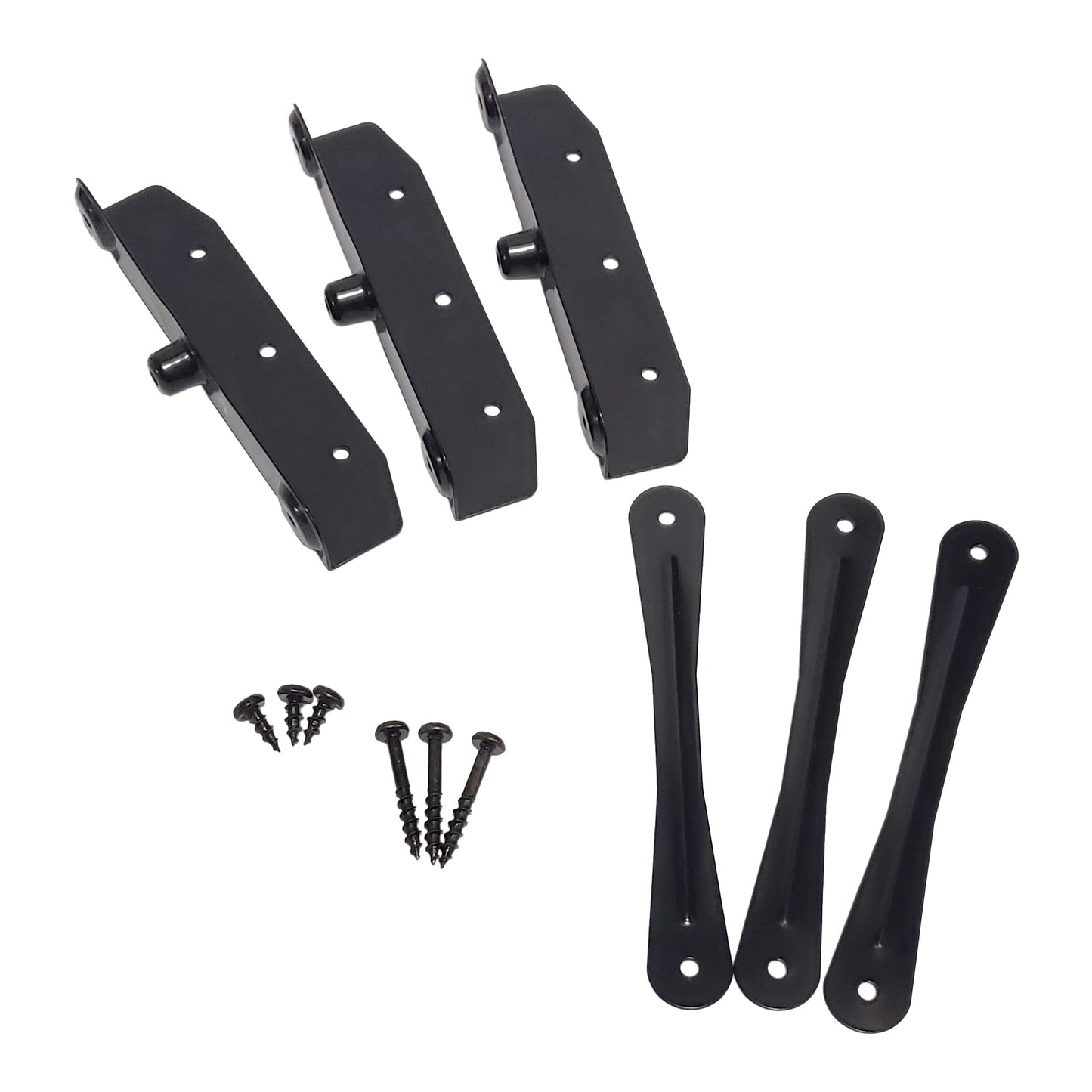 Decorex Hardware Heavy Duty Stainless Steel Louvers Hardware Kit - Black E-Coated Outdoor Shutter System for Pergolas & Privacy Screens Complete DIY Set (22 Brackets + 10 Actuators + Screws) - DHLH-02