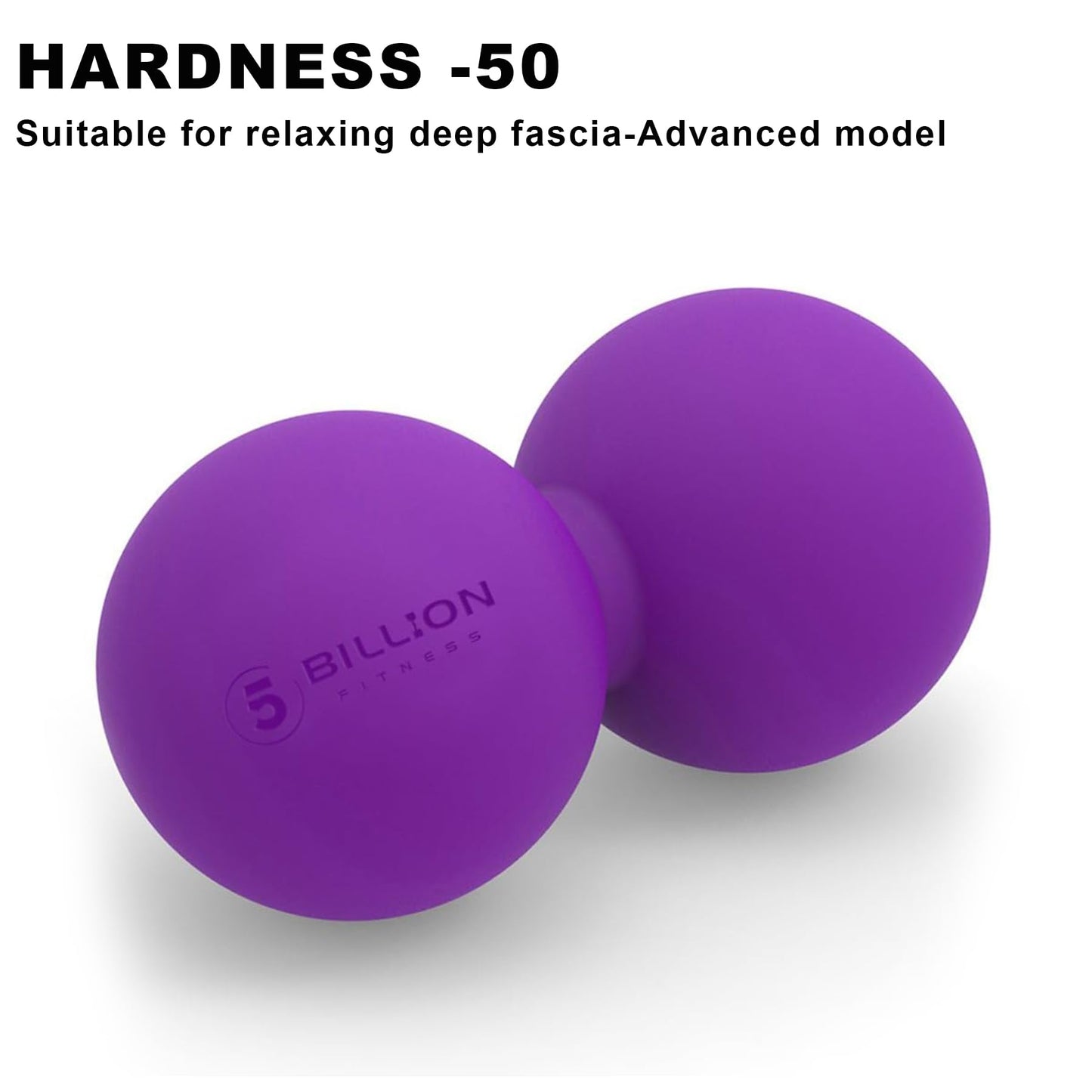5BILLION FITNESS Peanut Massage Ball,Double Lacrosse Ball and Mobility Massage Ball for Physical Therapy - Deep Tissue Massage Tool for Myofascial Release, Muscle Relaxer, Acupoint Massage (Purple)