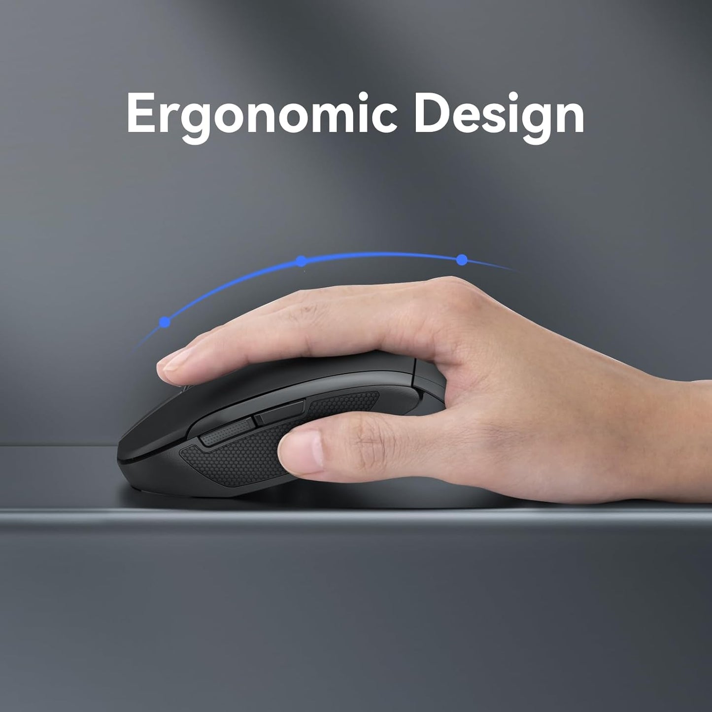 TECKNET 2.4G 3 2000/1500/1000 2-Year Folding Wireless Mouse, Travel Mouse Portable Adjustable DPI Compatible