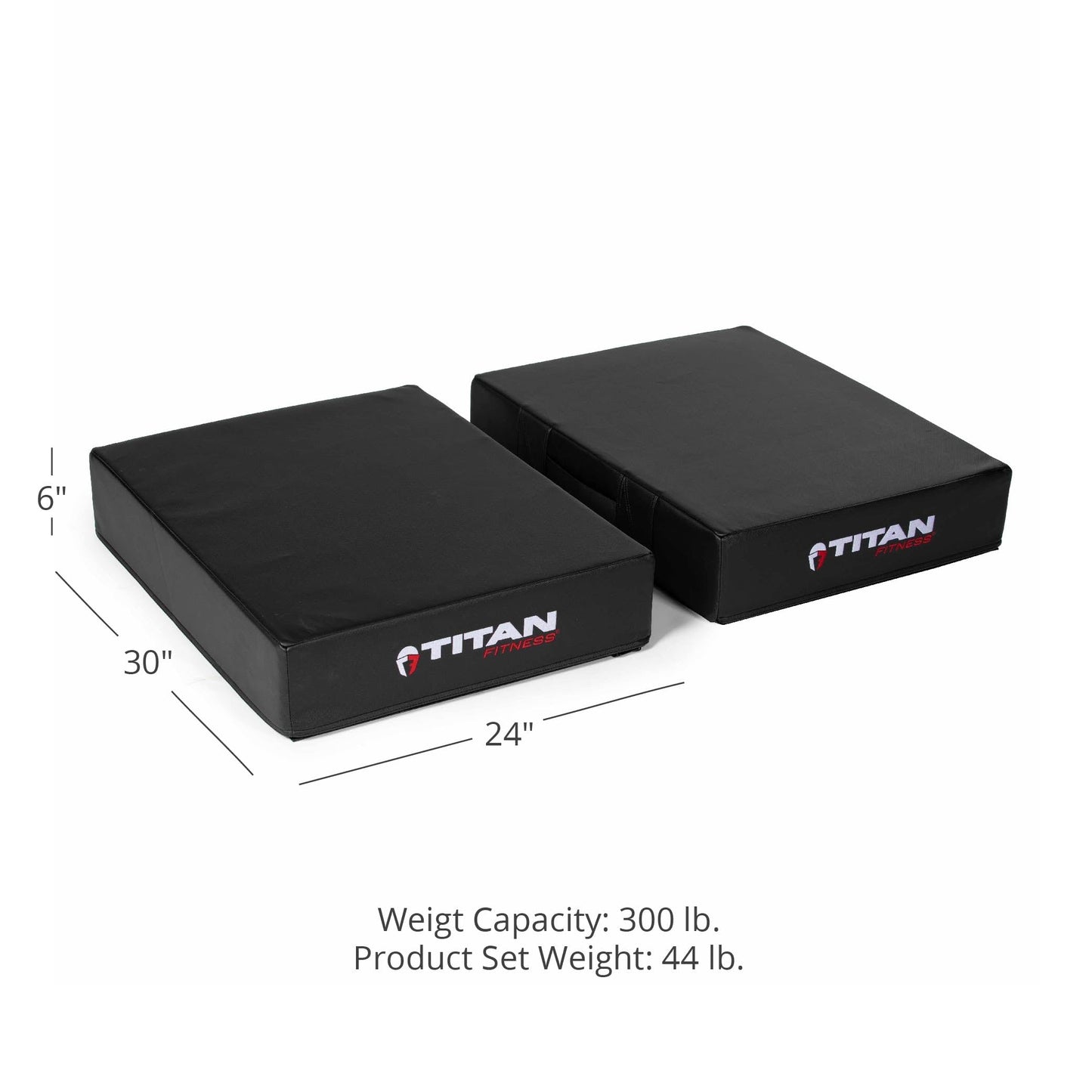 Titan Fitness Black Silencer Drop Pad Set, Weightlifting Drop Pads, 6" Crash Cushion Pads
