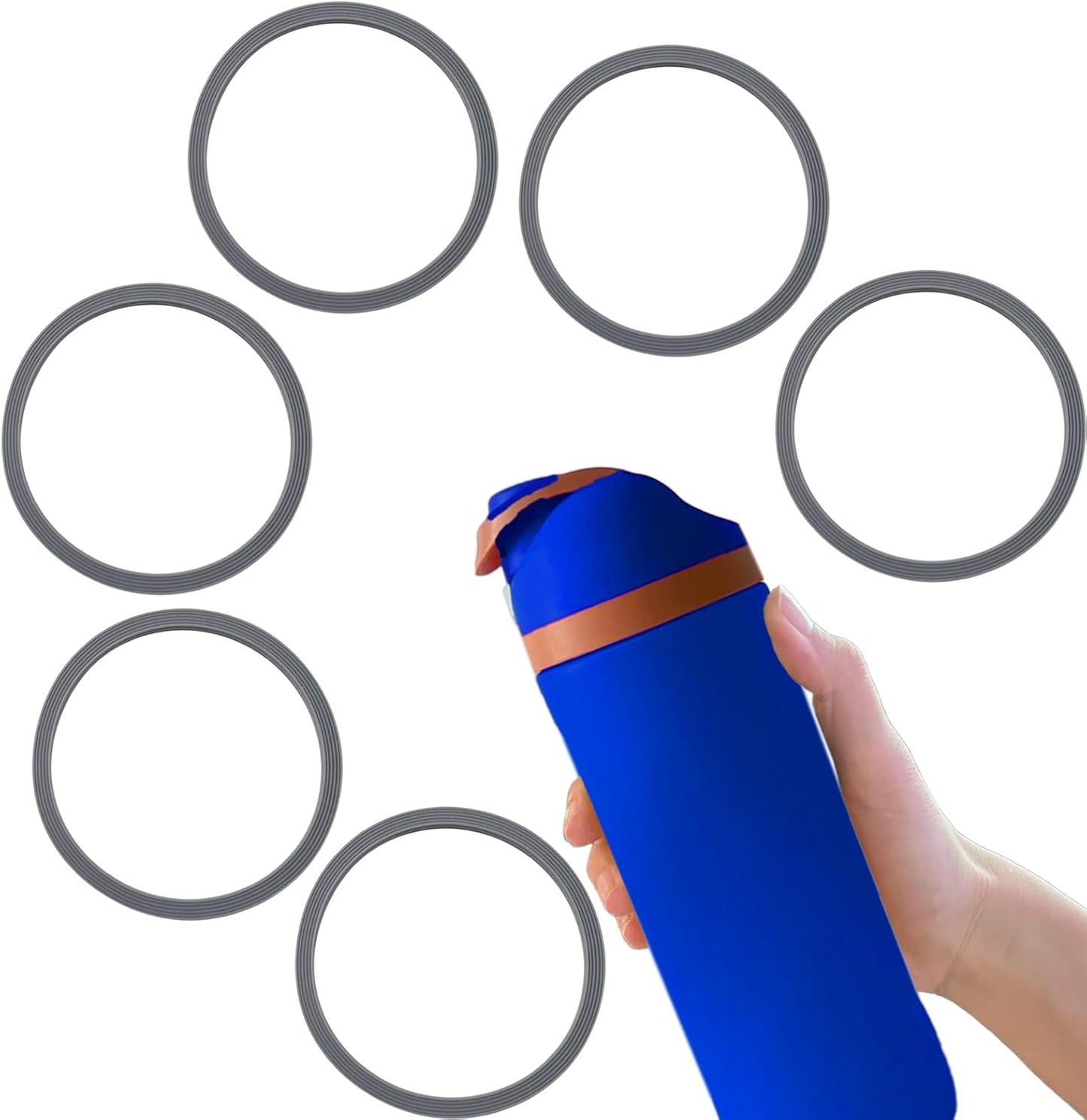 Owala FreeSip | 6-Pack Replacement Silicone Water Bottle Gaskets - Durable Lid Seal Accessories