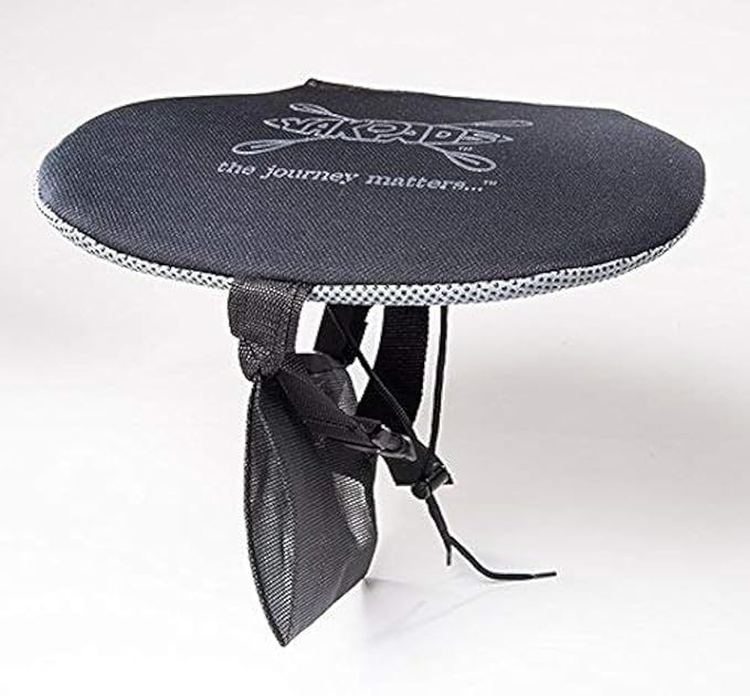 Cushioned Seat Pad, Gel Seat Pad for Canoes with Water Bottle/Thermos Holder, Portable Seat Cushion for Outdoor Watersports and Recreation