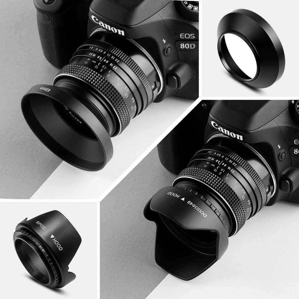 Sedremm 62mm Filter(ND2-ND400),Macro Set(+1,+2,+4,+10),Lens Hood,3 1 Lens Filter Accessories Kit:UV CPL Adjustable ND